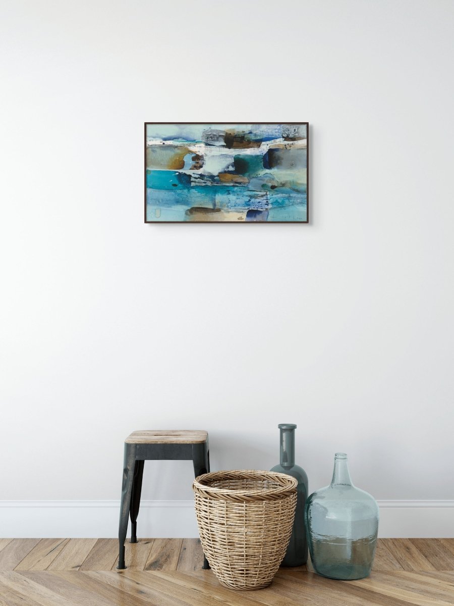Small Bay - by Greet Helsen - Abstract Painting - Ideelart