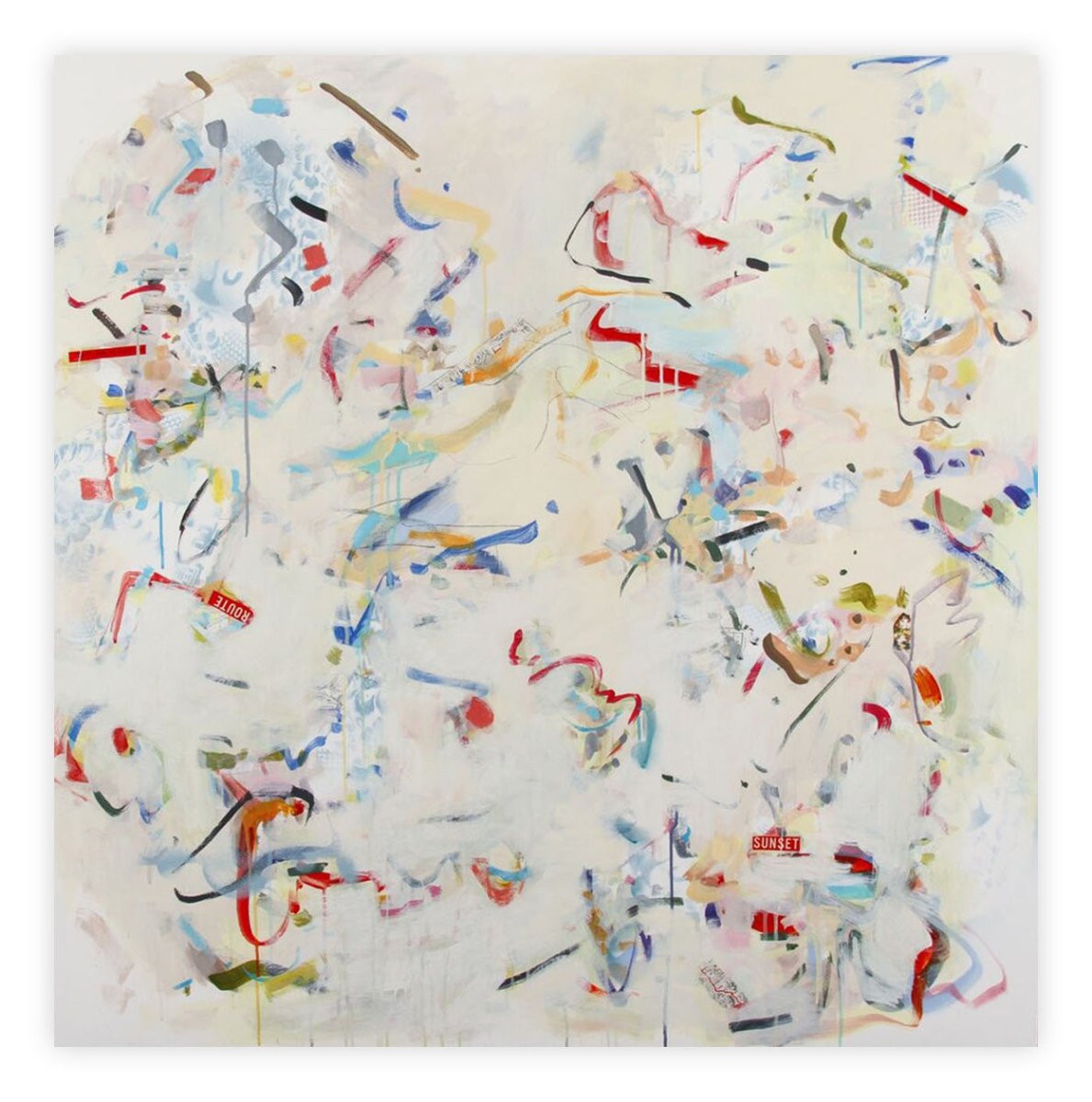 Sunset Route - by Gina Werfel - Abstract Painting - Ideelart