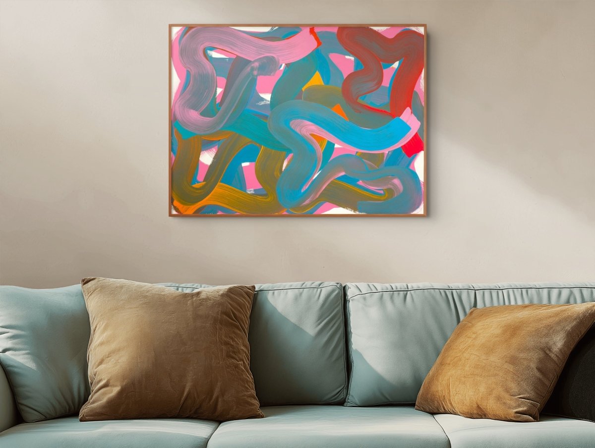 Wiggle 23 - by Leon Phillips - Abstract Painting - Ideelart
