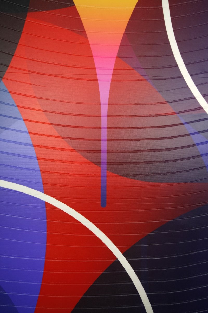 Zinzolin Bleu Guimet Cramoisi Questcequejefaisici - by Jerome Tham Vo My - Abstract Mixed Media - Ideelart