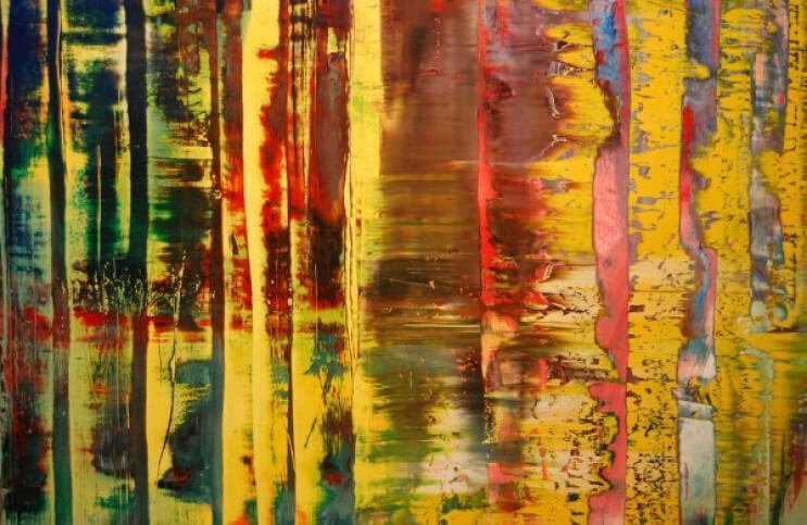 Observing Gerhard Richter's Abstract Painting - Ideelart