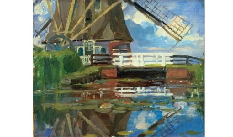 油絵　絵画　ピエト・モンドリアン　アート 近代性のリズム：ピエト・モンドリアンの芸術的進化 | ArtMajeur Magazine