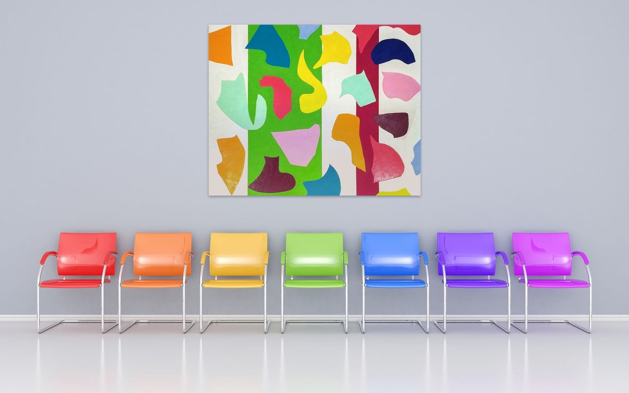 Shapely Controversy - Dana Gordon - Abstract Painting - Ideelart
