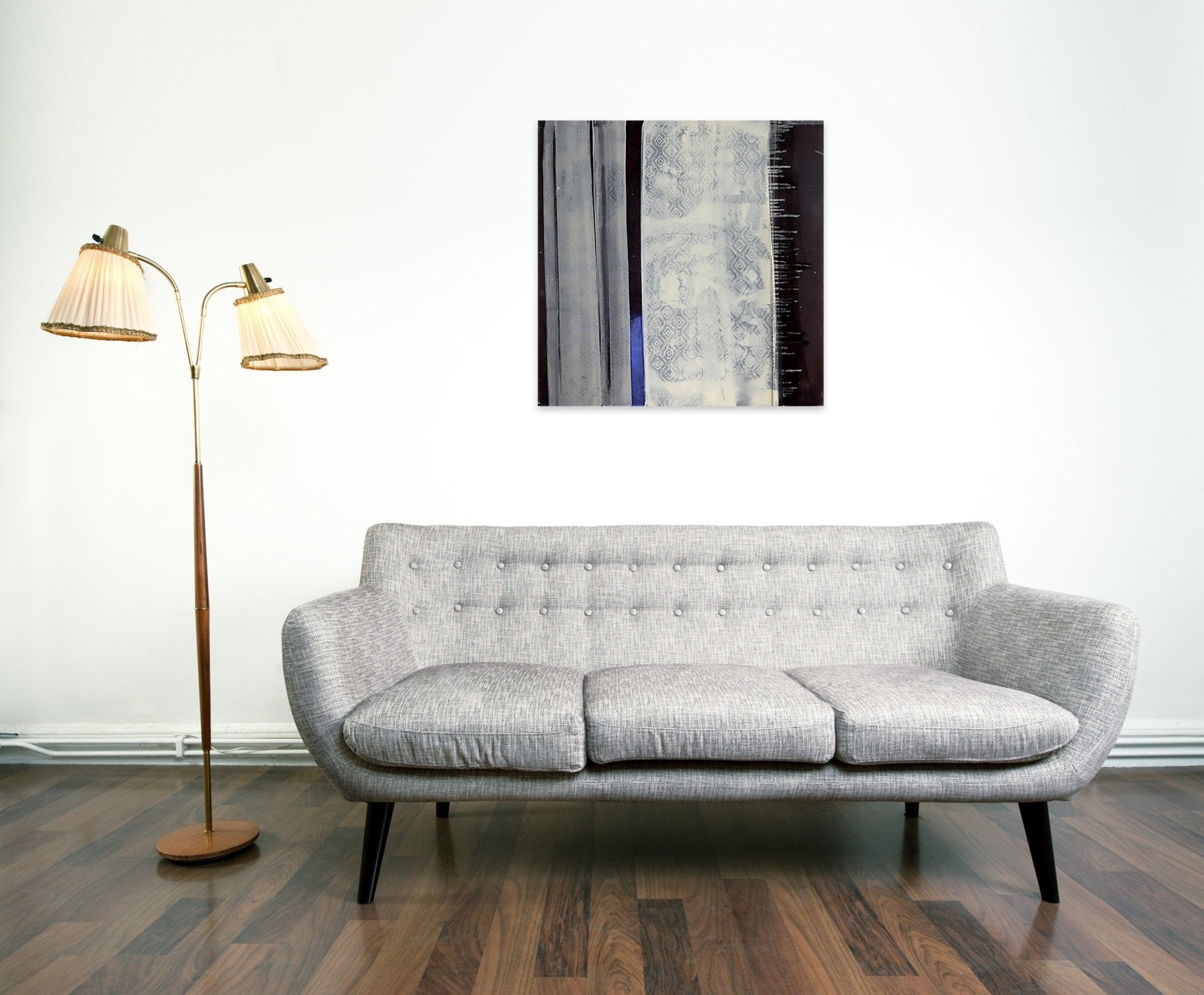 Blue Line and Stars - Marcy Rosenblat - Abstract Painting - Ideelart