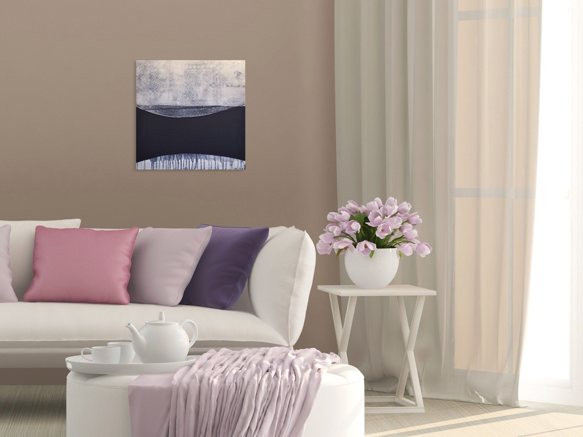 Moonscape - Marcy Rosenblat - Abstract Painting - Ideelart