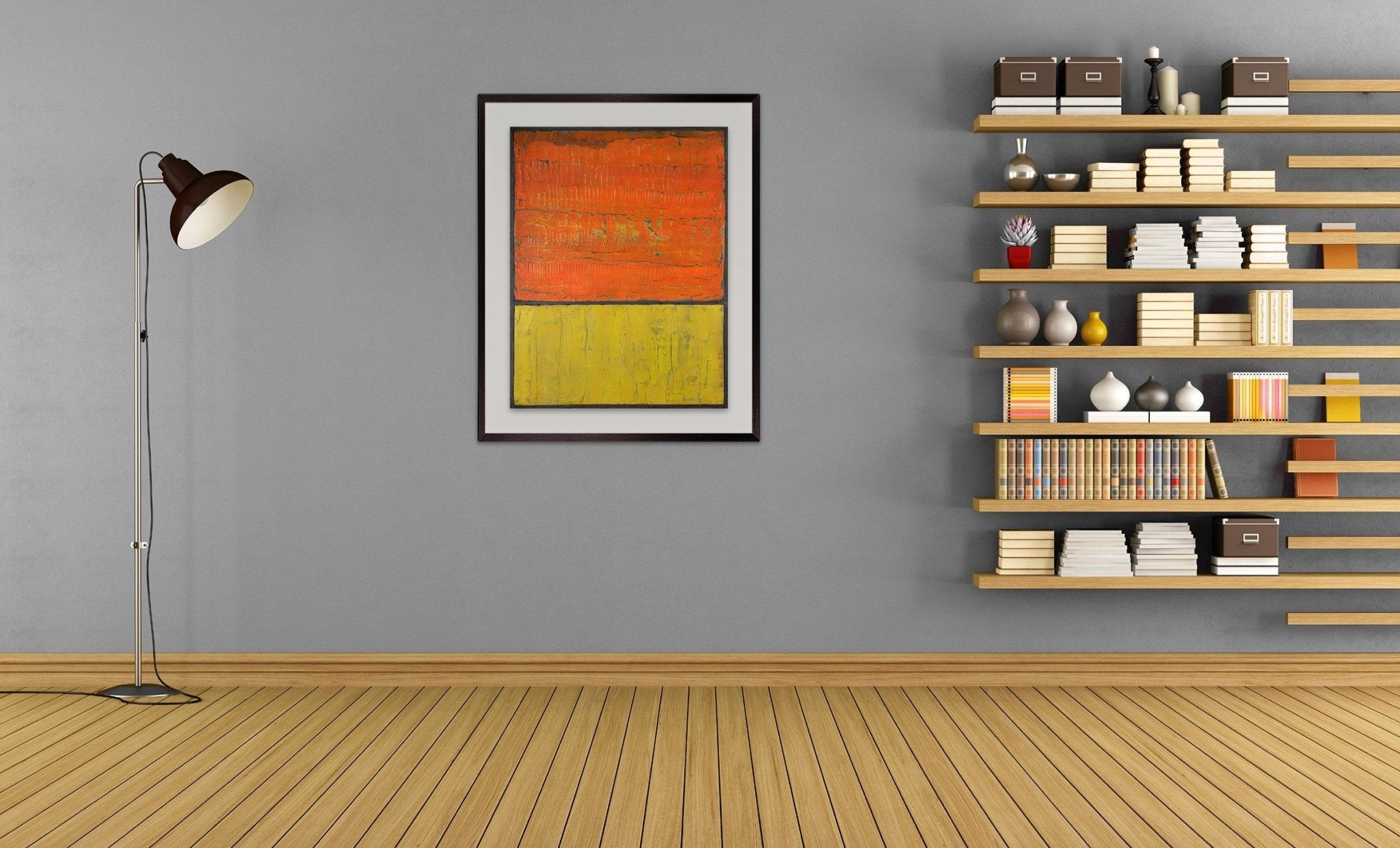 Orange & Jaune - Pierre Auville - Abstract Mixed Media - Ideelart
