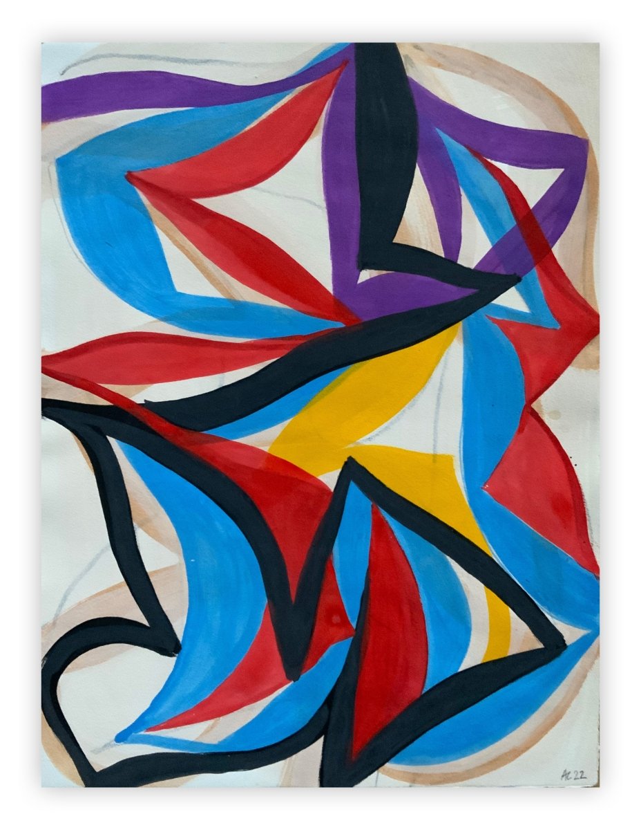 22F13A-2022 - by Alain Clément - Abstract Painting - Ideelart