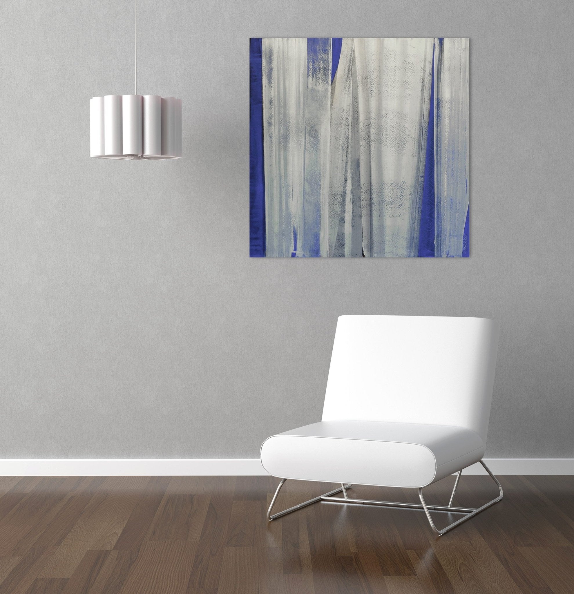 Blue View - Marcy Rosenblat - Abstract Painting - Ideelart