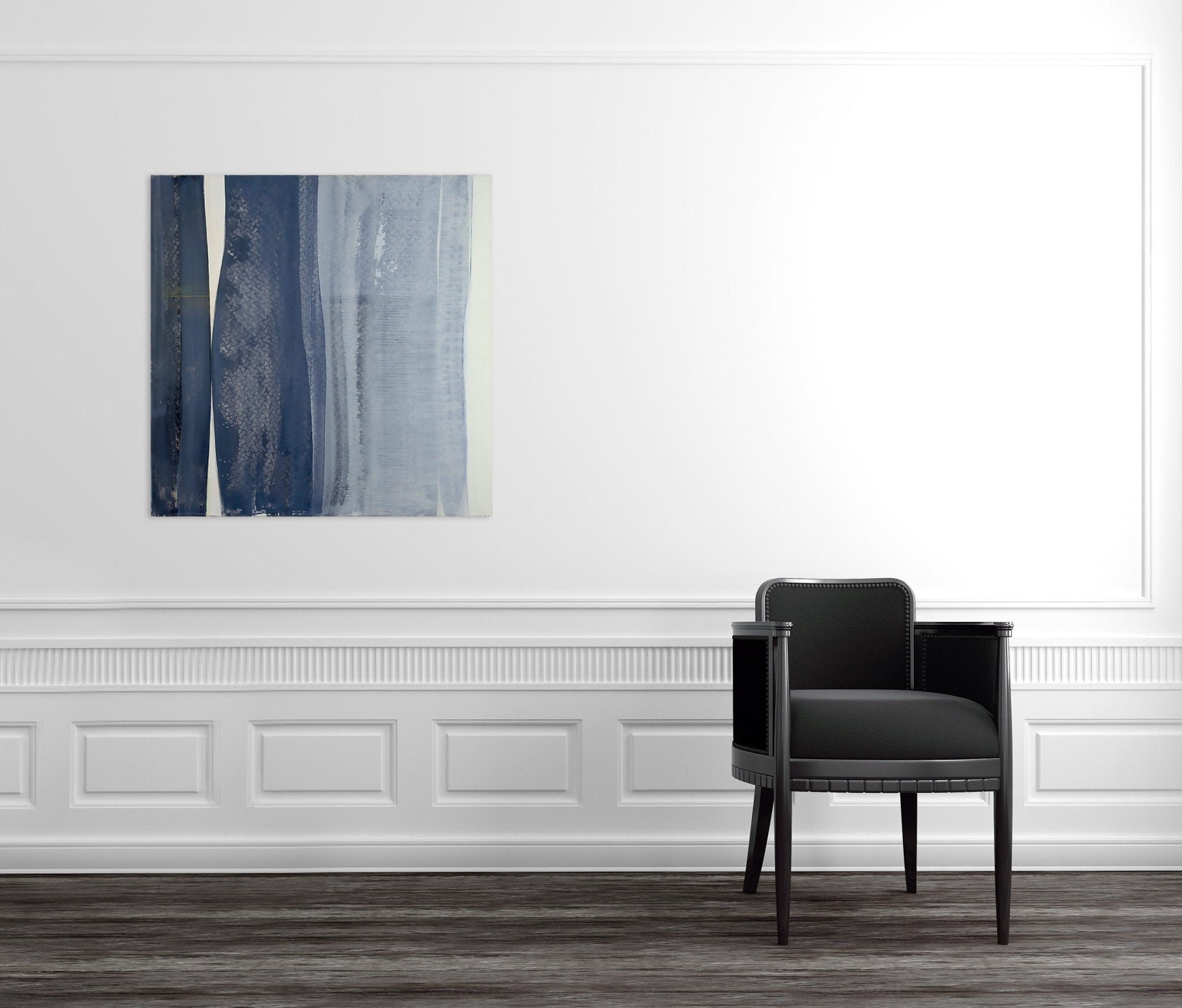 Yellow Line - Marcy Rosenblat - Abstract Painting - Ideelart