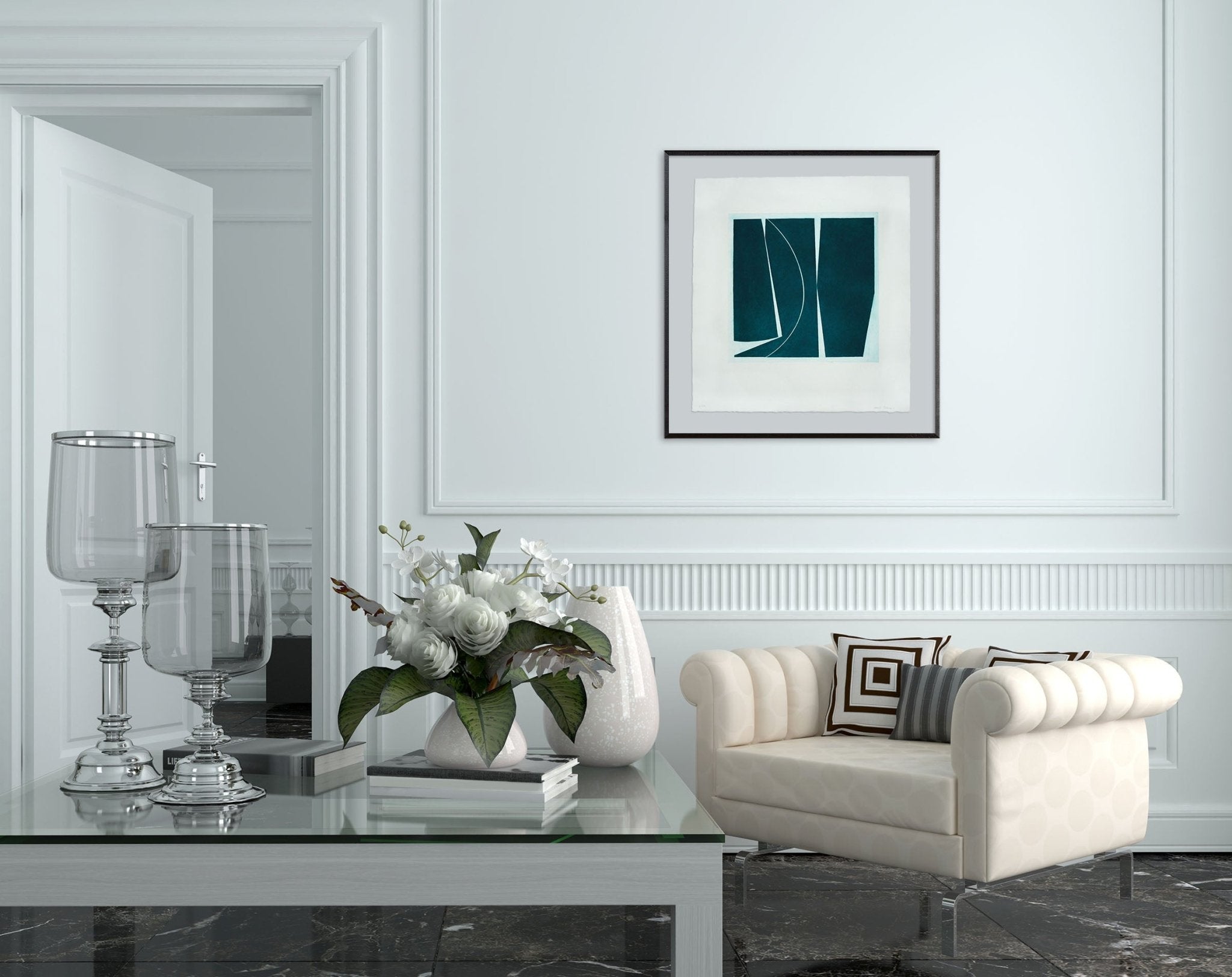 Covers 4 Viridian - Joanne Freeman - Abstract Prints - Ideelart