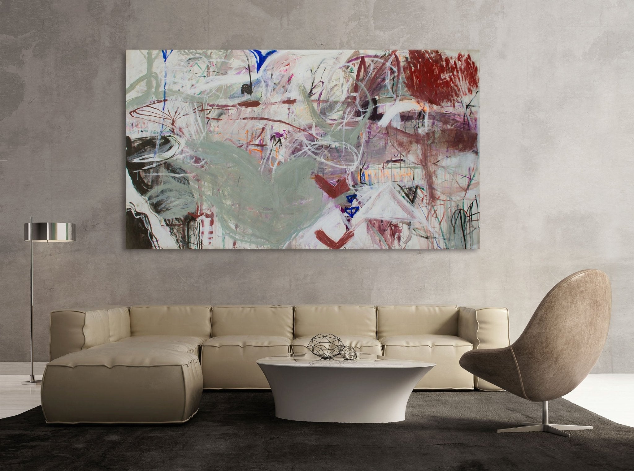 I Will Meet You Between the Cacti Garden and Luna Vista Road - Macha Poynder - Abstract Painting - Ideelart