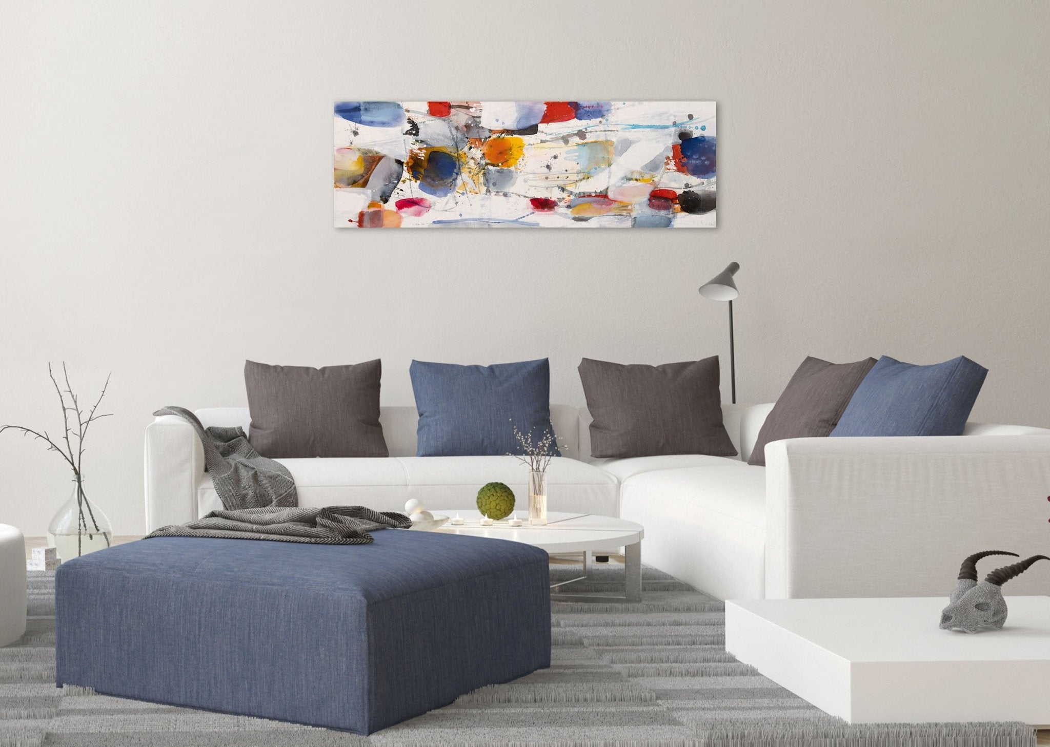 Find a way through the clouds - Greet Helsen - Abstract Painting - Ideelart