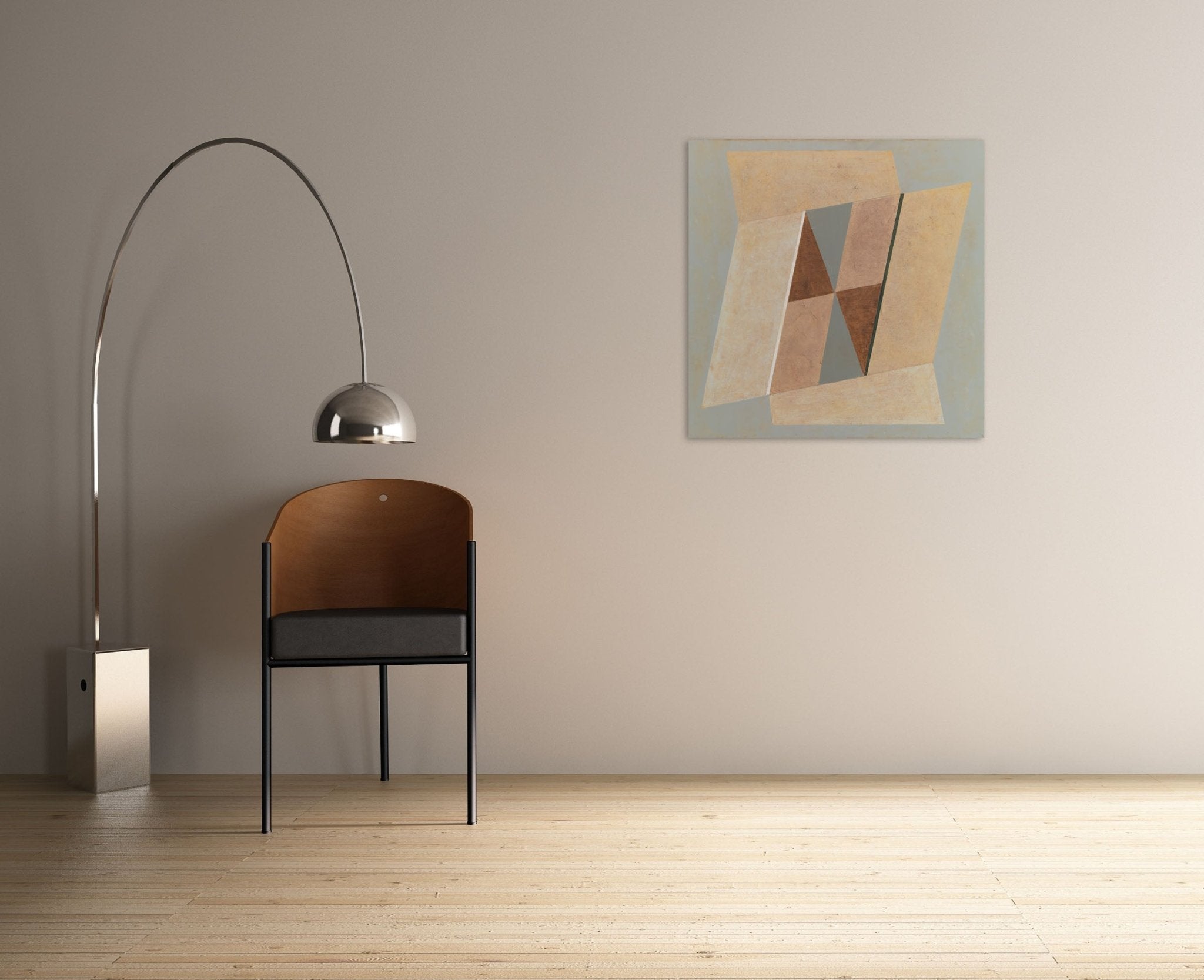 Random Geometry (Opening) - Jeremy Annear - Abstract Painting - Ideelart