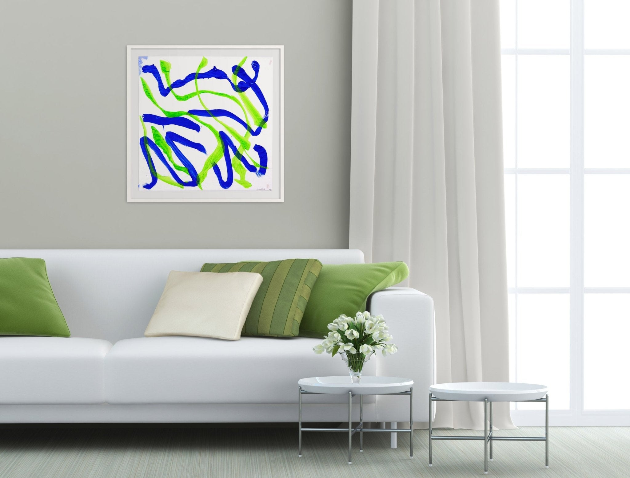 Dolphin Dance 30 - Ellen Priest - Abstract Painting - Ideelart