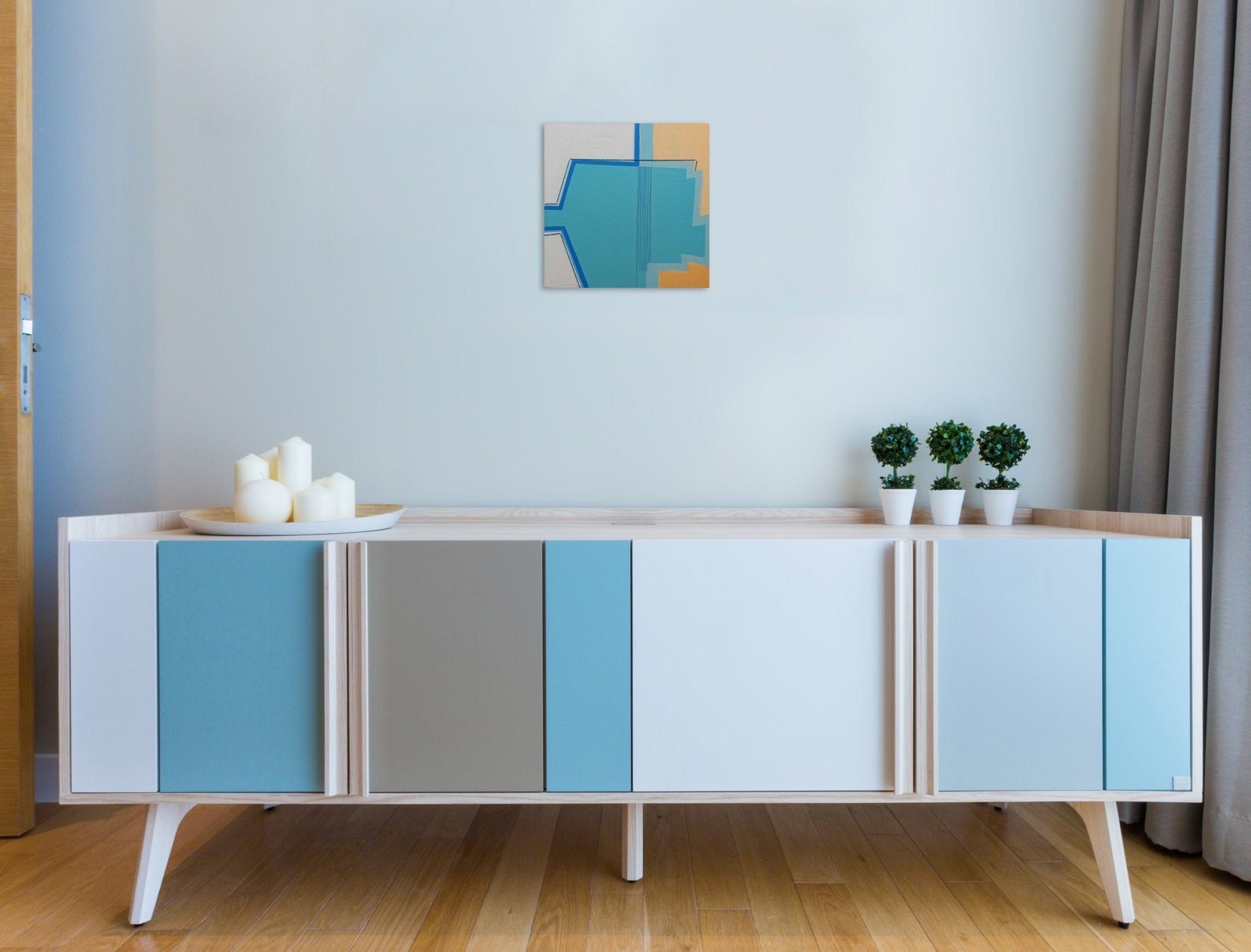 Mostly cloudy 27° - Holly Miller - Abstract Painting - Ideelart