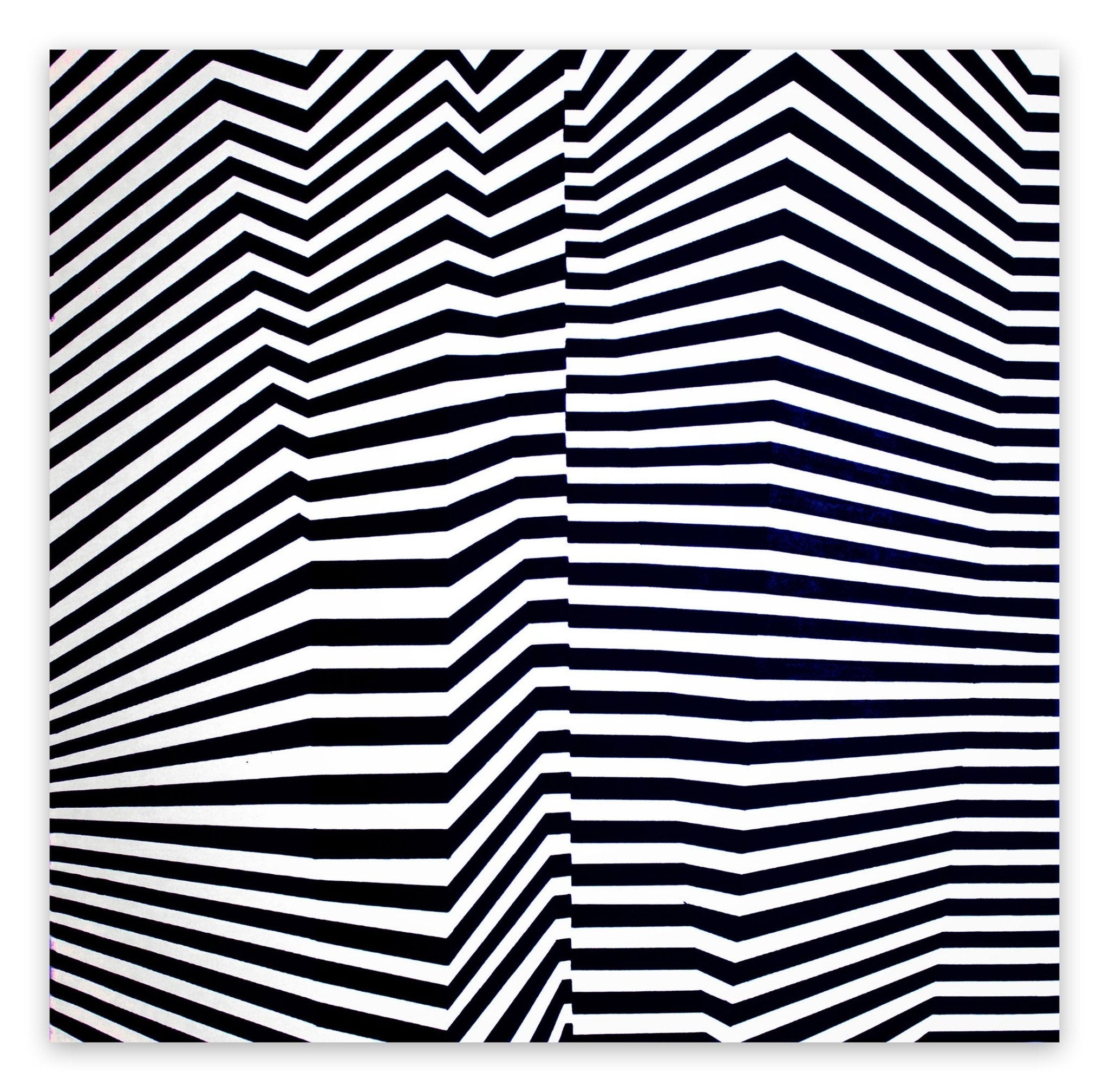 Folded pattern - Cristina Ghetti - Abstract Painting - Ideelart