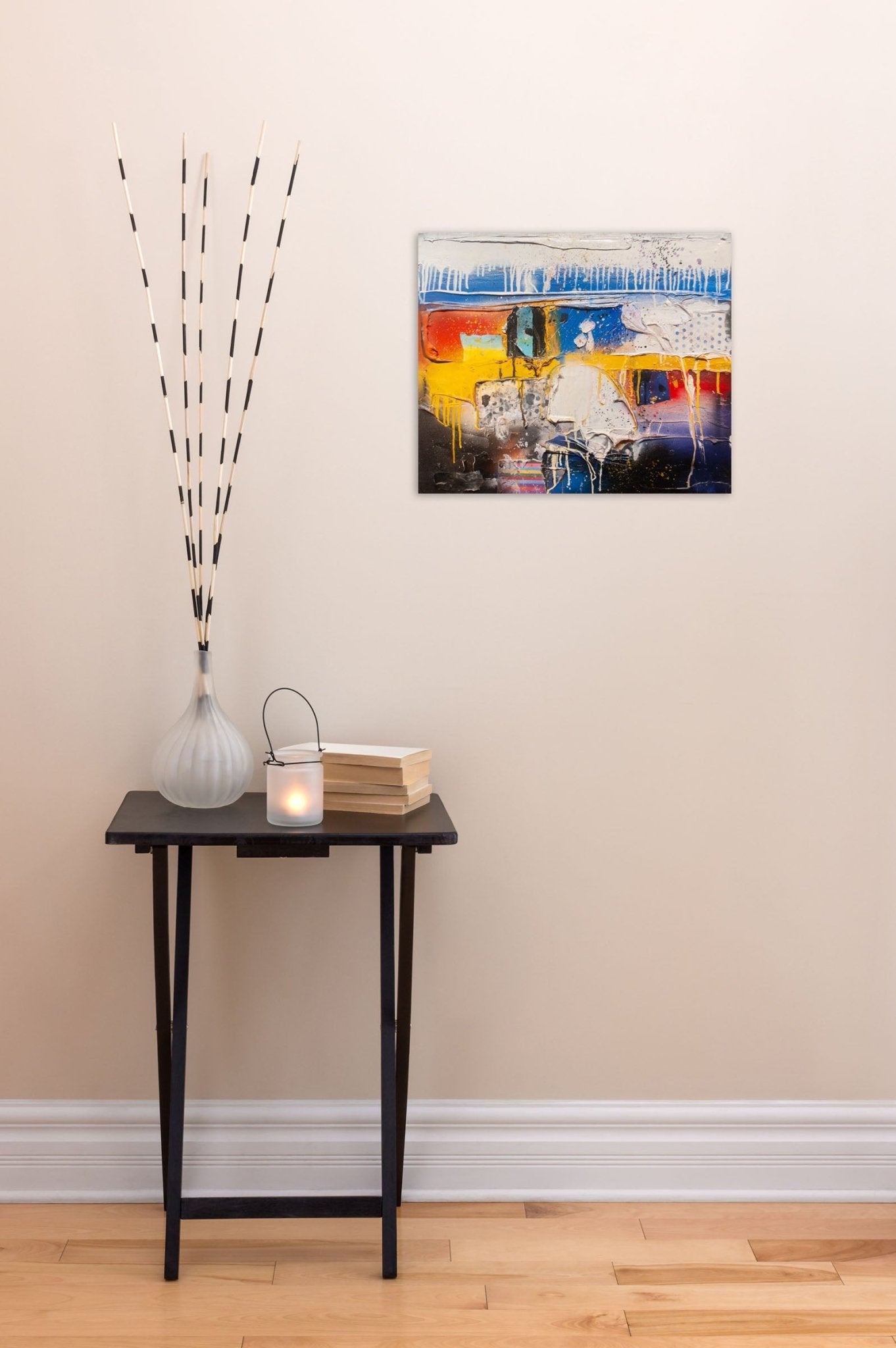 Untitled - Blue - Robert Baribeau - Abstract Painting - Ideelart