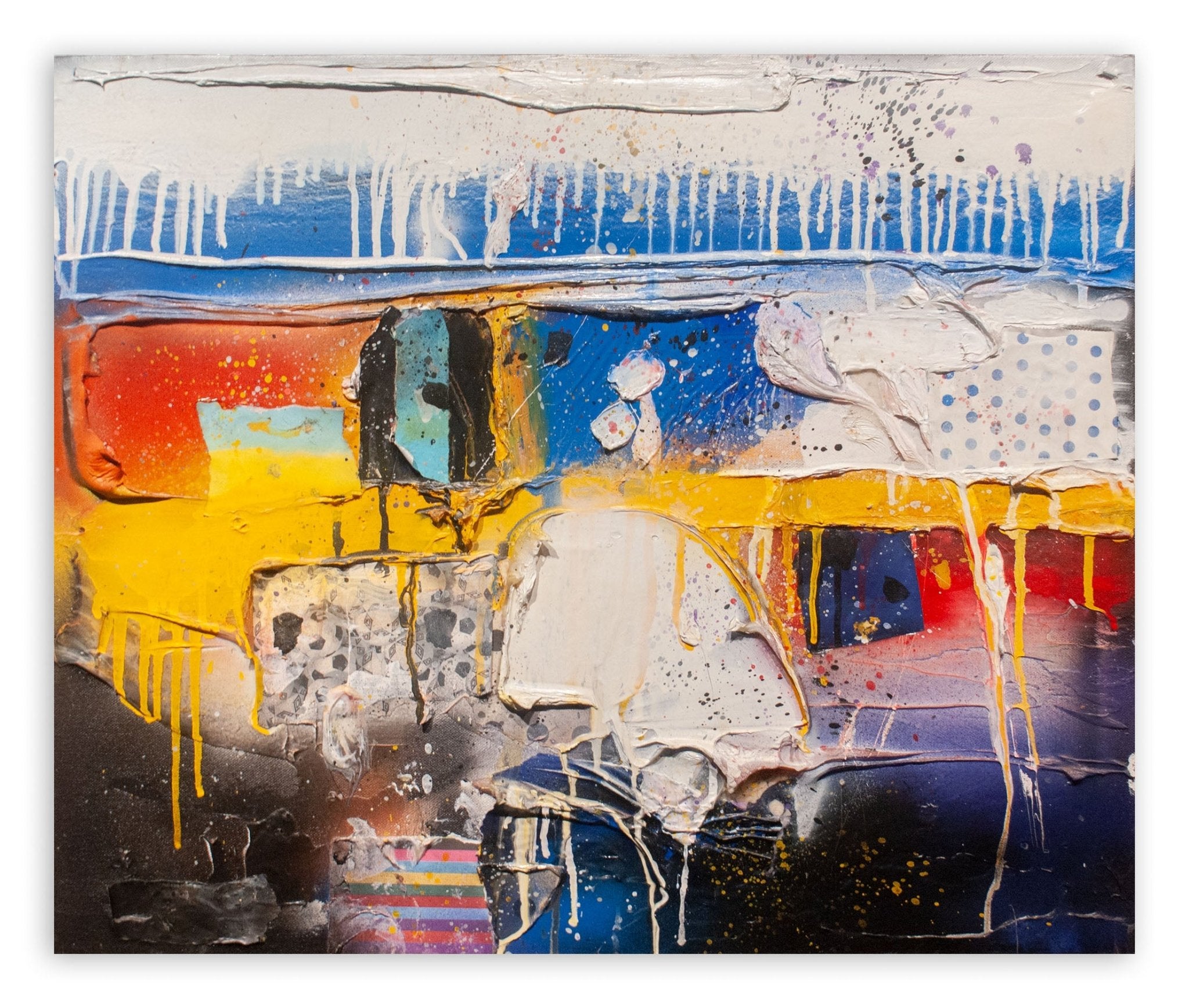 Untitled - Blue - Robert Baribeau - Abstract Painting - Ideelart