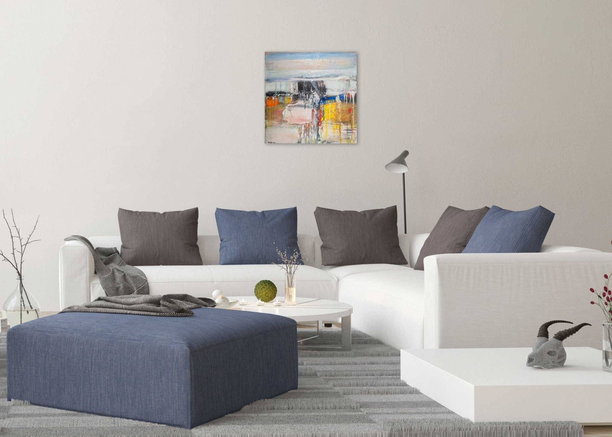 Milbrook in Pink 2 - Robert Baribeau - Abstract Painting - Ideelart