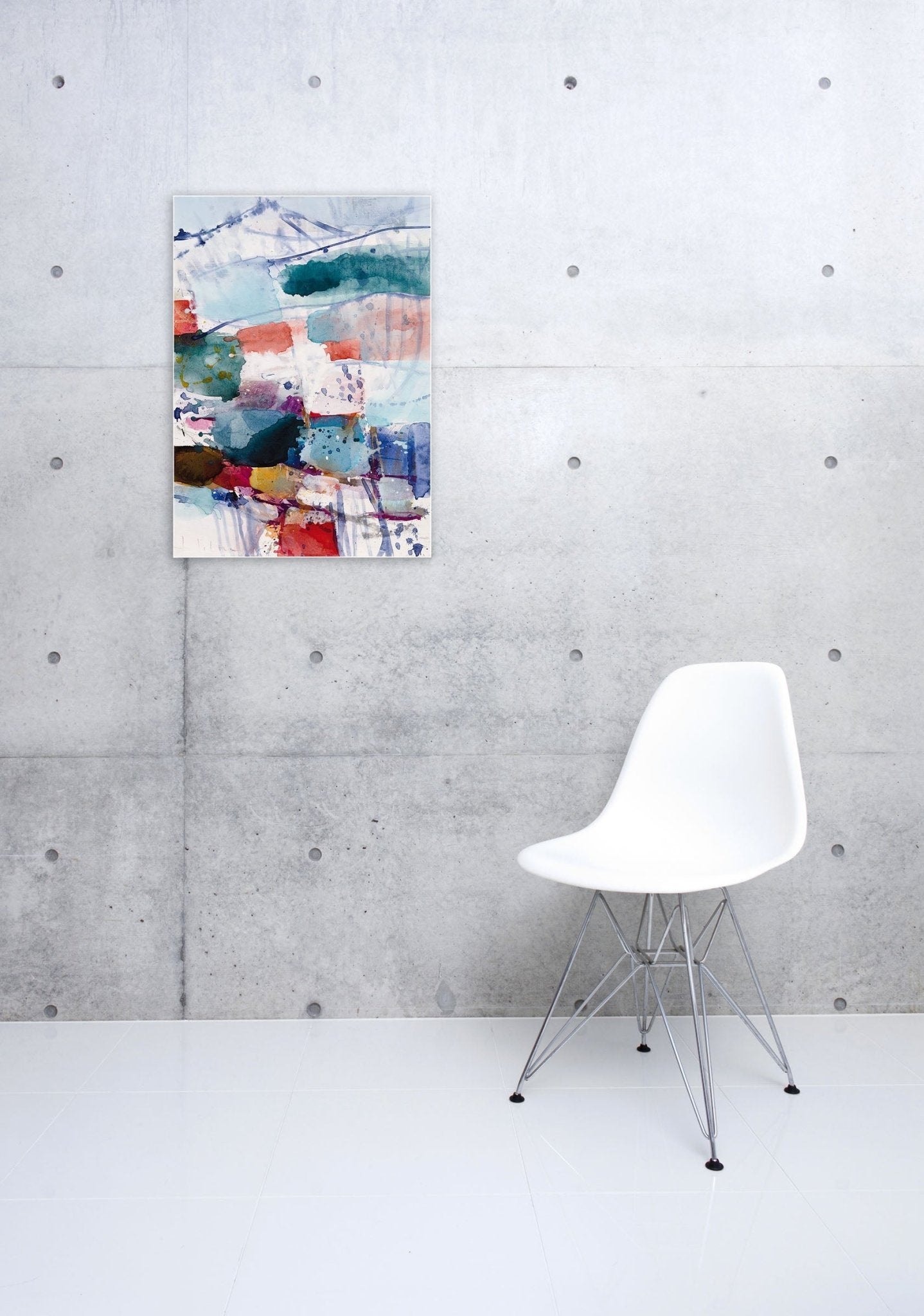 Mountain and Valley VII - Greet Helsen - Abstract Painting - Ideelart