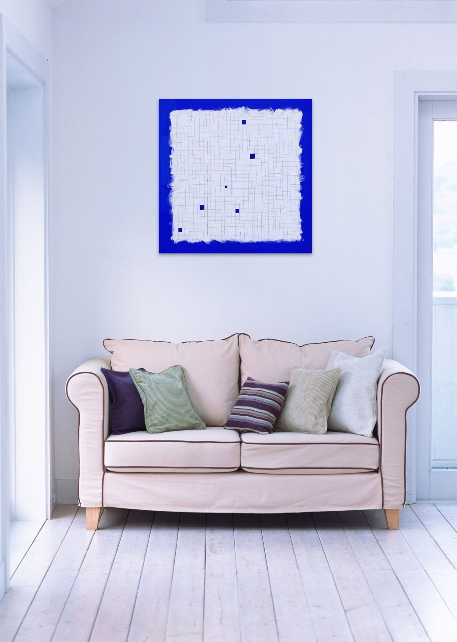 Luck of the Devil - Blue - Tom Henderson - Abstract Painting - Ideelart