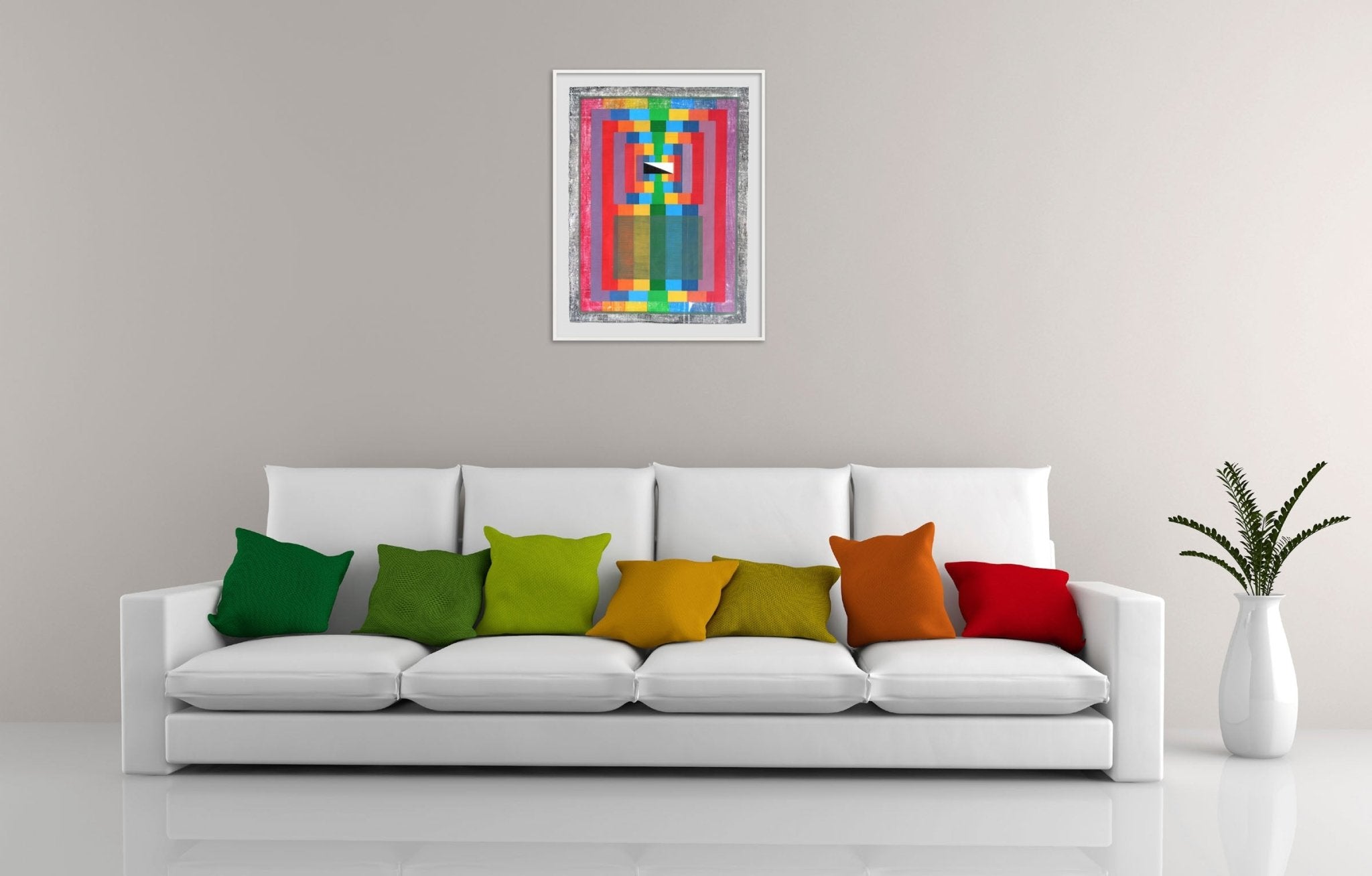 Organic Geometry (Spectrum I) - Michael Barringer - Abstract Painting - Ideelart