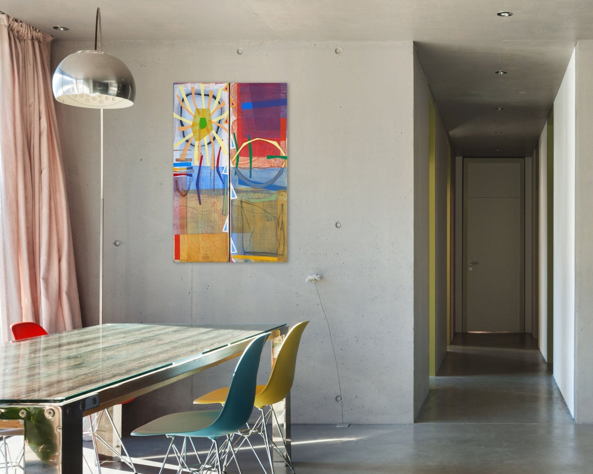 Bloomstone (Day Into Night) - Michael Barringer - Abstract Painting - Ideelart