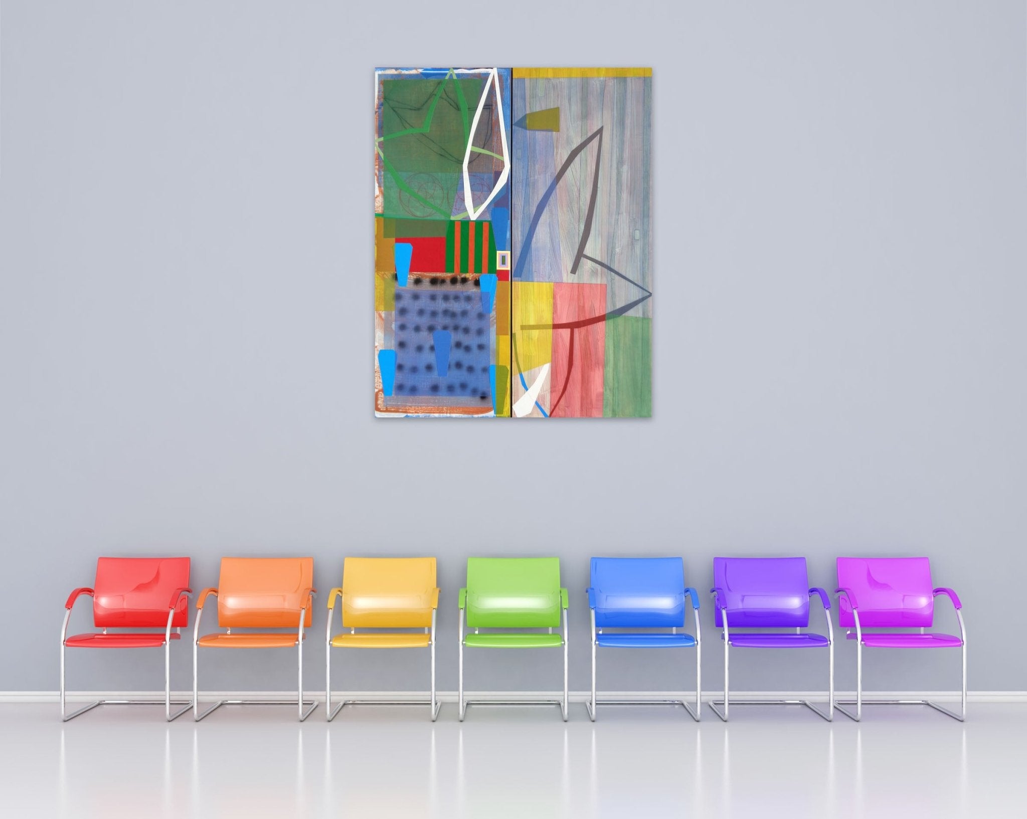 Bloomstone (Greenhouse) - Michael Barringer - Abstract Painting - Ideelart