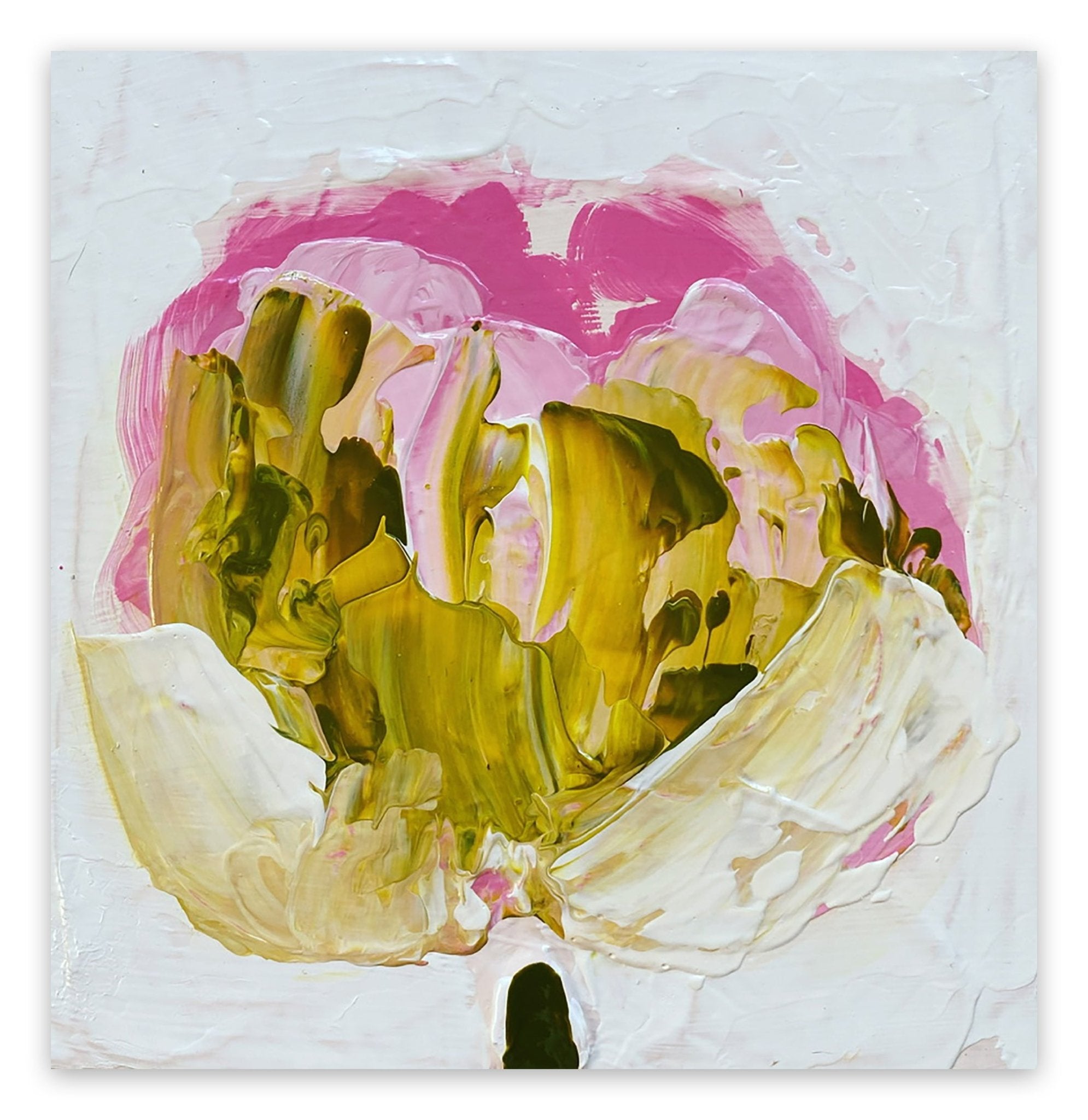 Green, Gold, Pink - Anya Spielman - Abstract Painting - Ideelart