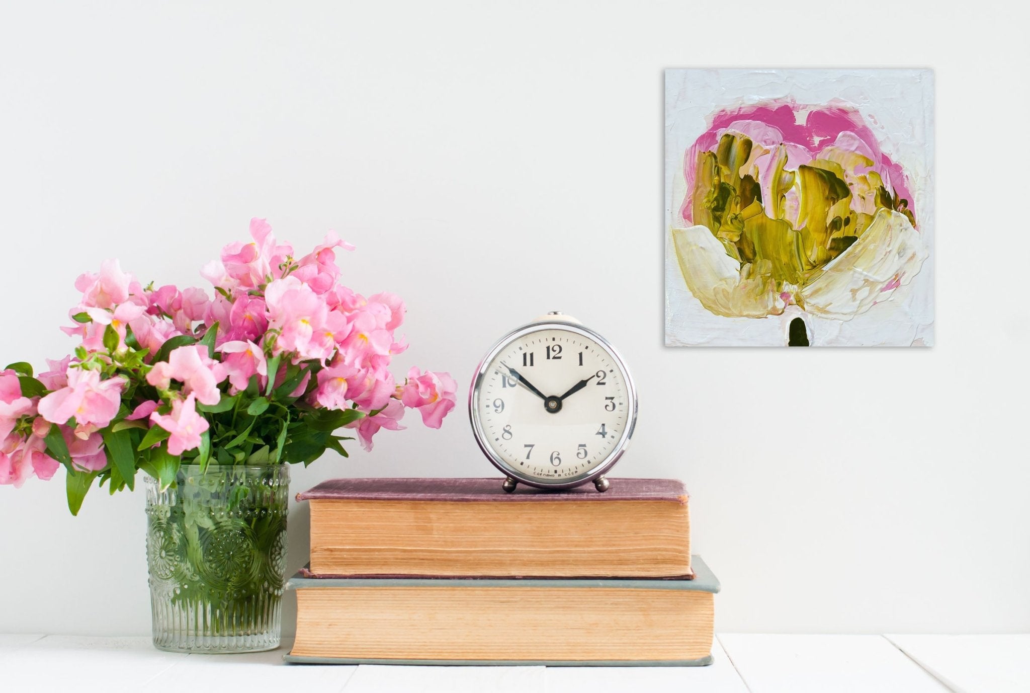 Green, Gold, Pink - Anya Spielman - Abstract Painting - Ideelart