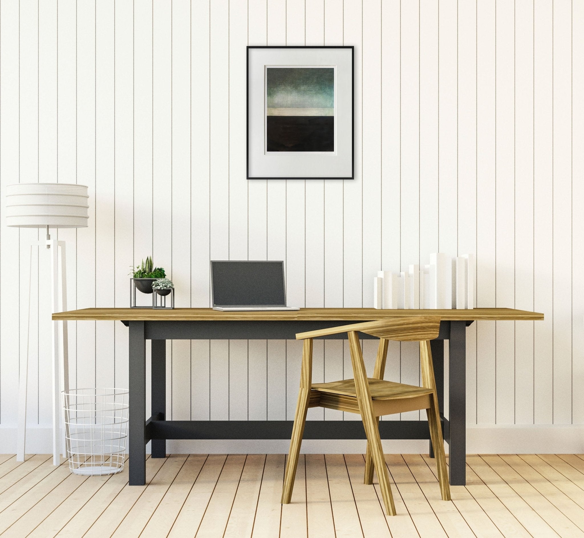 Linear Hush - Janise Yntema - Abstract Painting - Ideelart