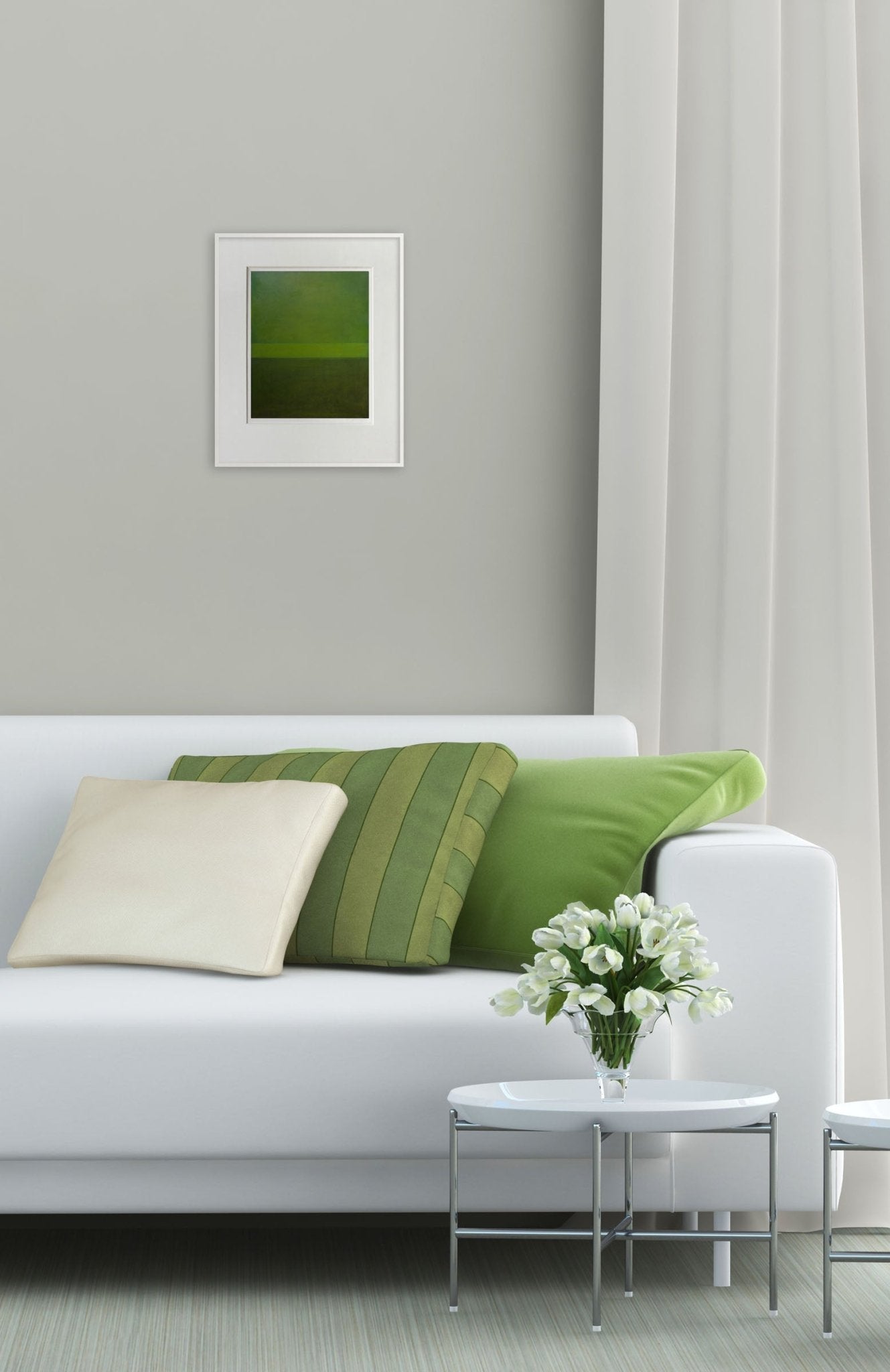 Linear Moss - Janise Yntema - Abstract Painting - Ideelart