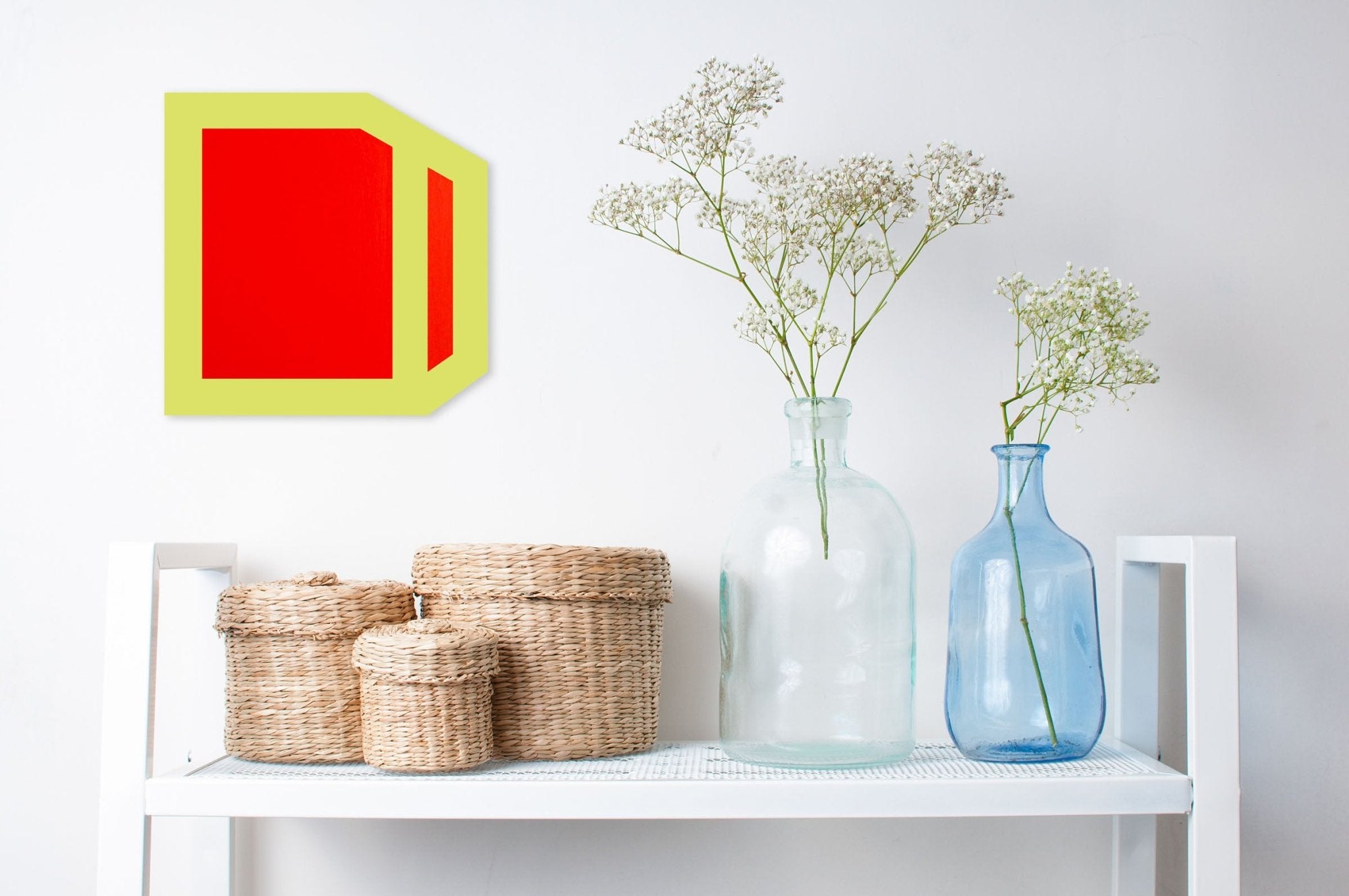 Plum (Yellow and Red) - Brent Hallard - Abstract Painting - Ideelart