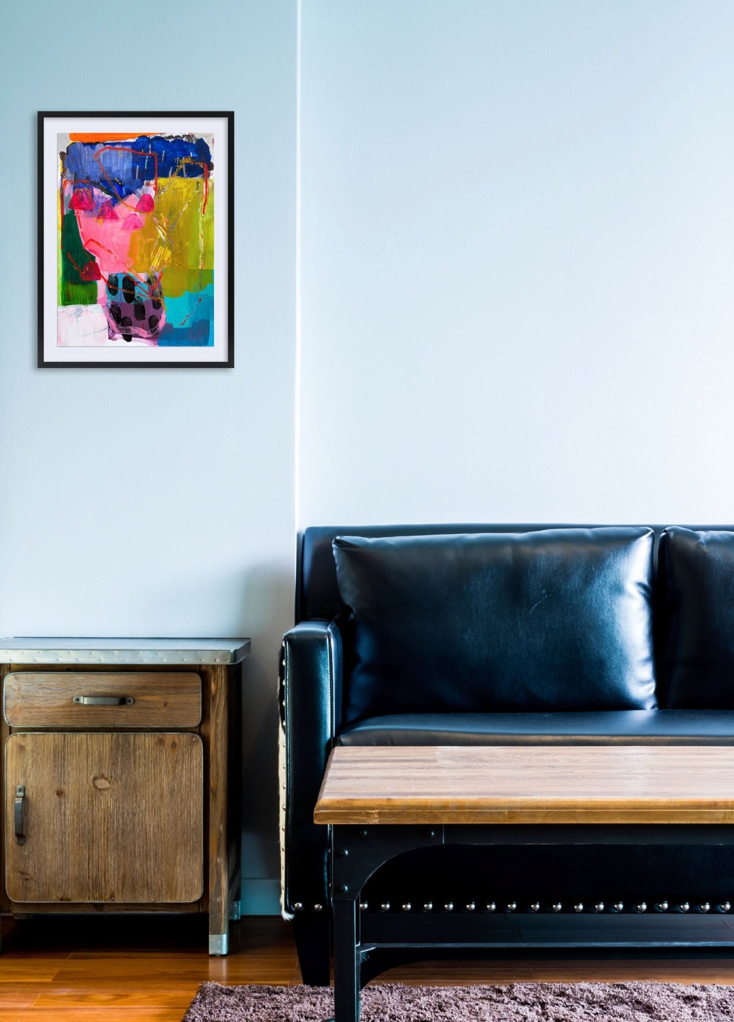 Like a familiy sunday - Ludovic Dervillez - Abstract Painting - Ideelart