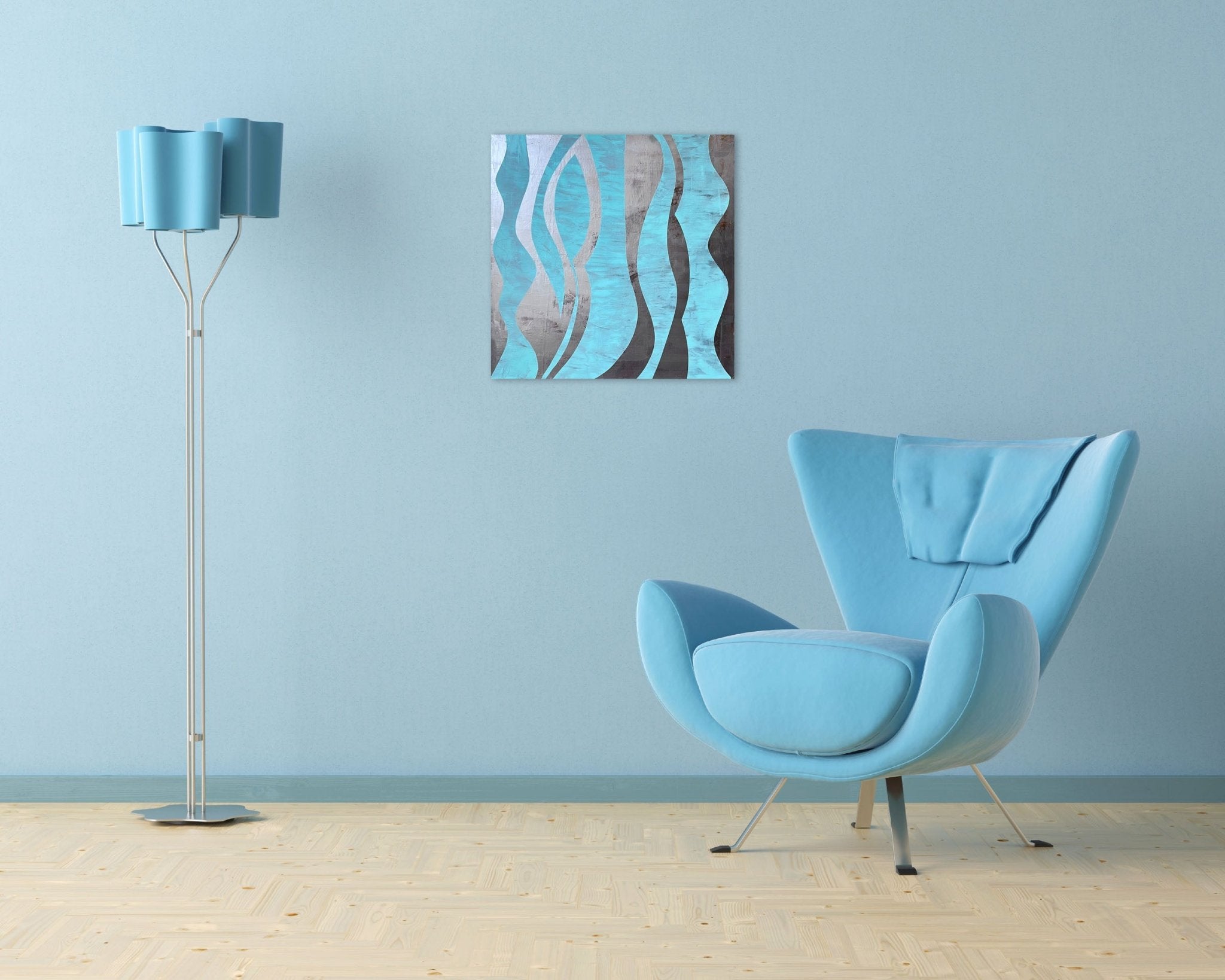 Opposing Currents no.II - Gudrun Mertes - Frady - Abstract Painting - Ideelart