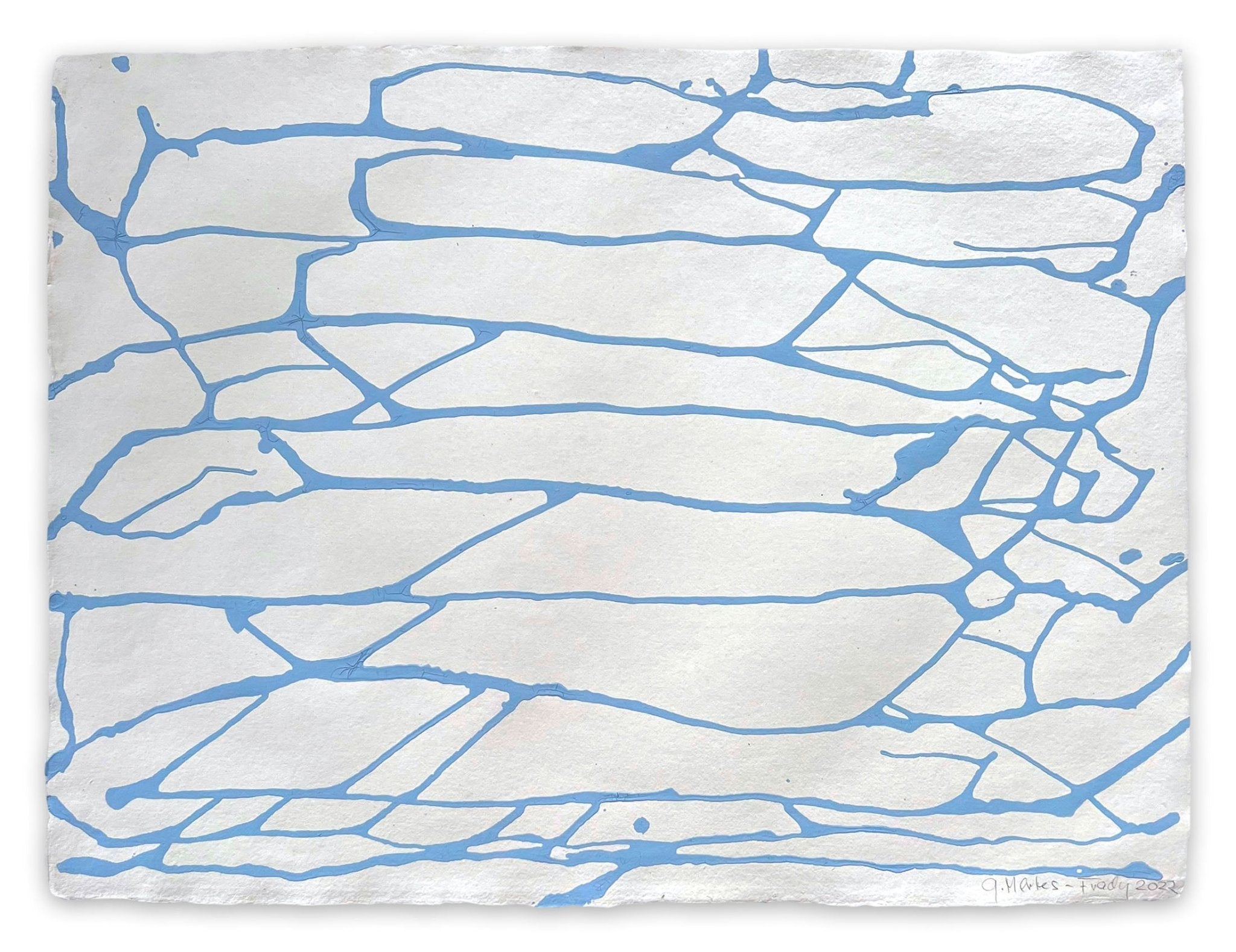 Tide meets the River - Gudrun Mertes - Frady - Abstract Painting - Ideelart