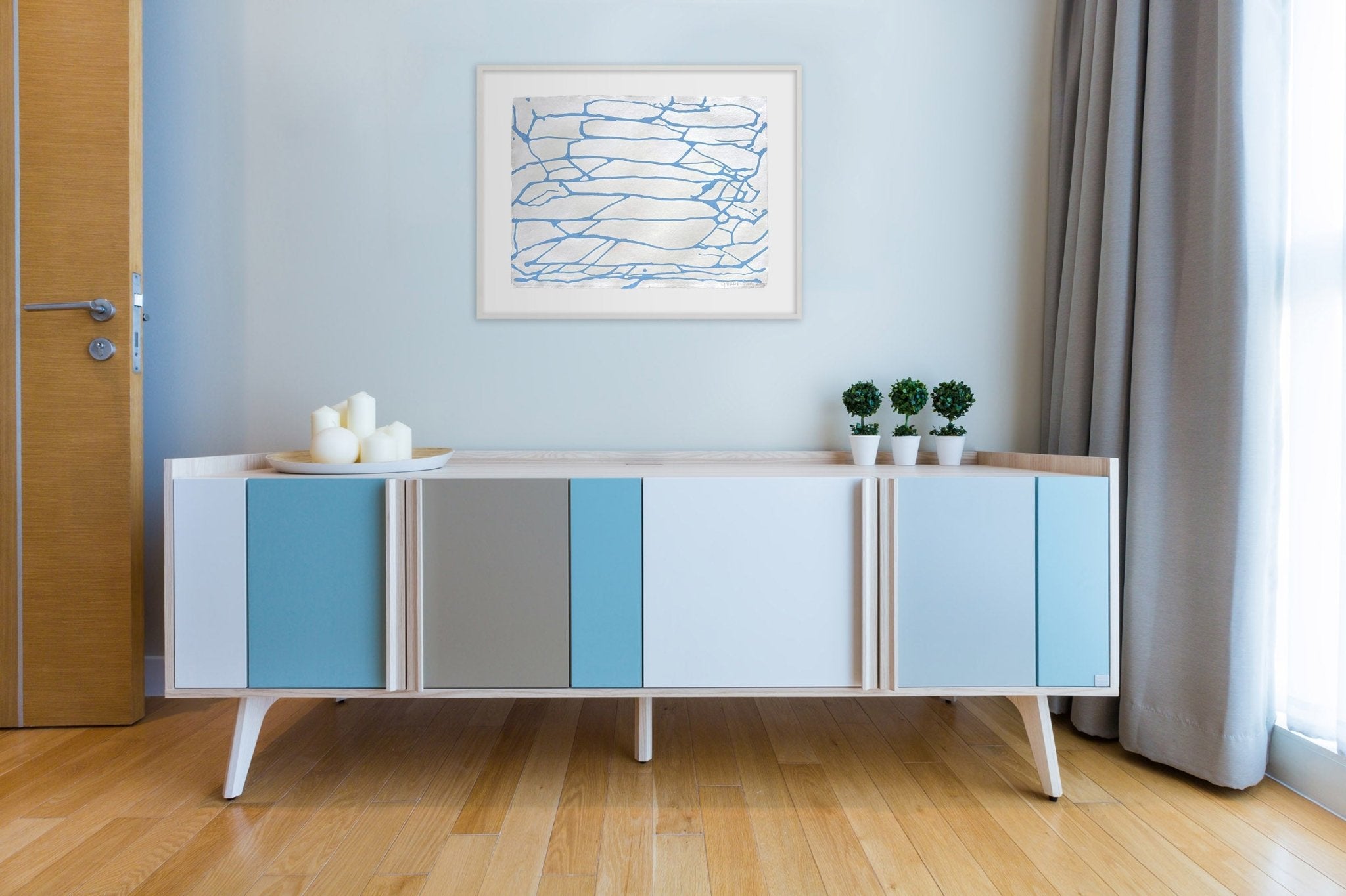 Tide meets the River - Gudrun Mertes - Frady - Abstract Painting - Ideelart