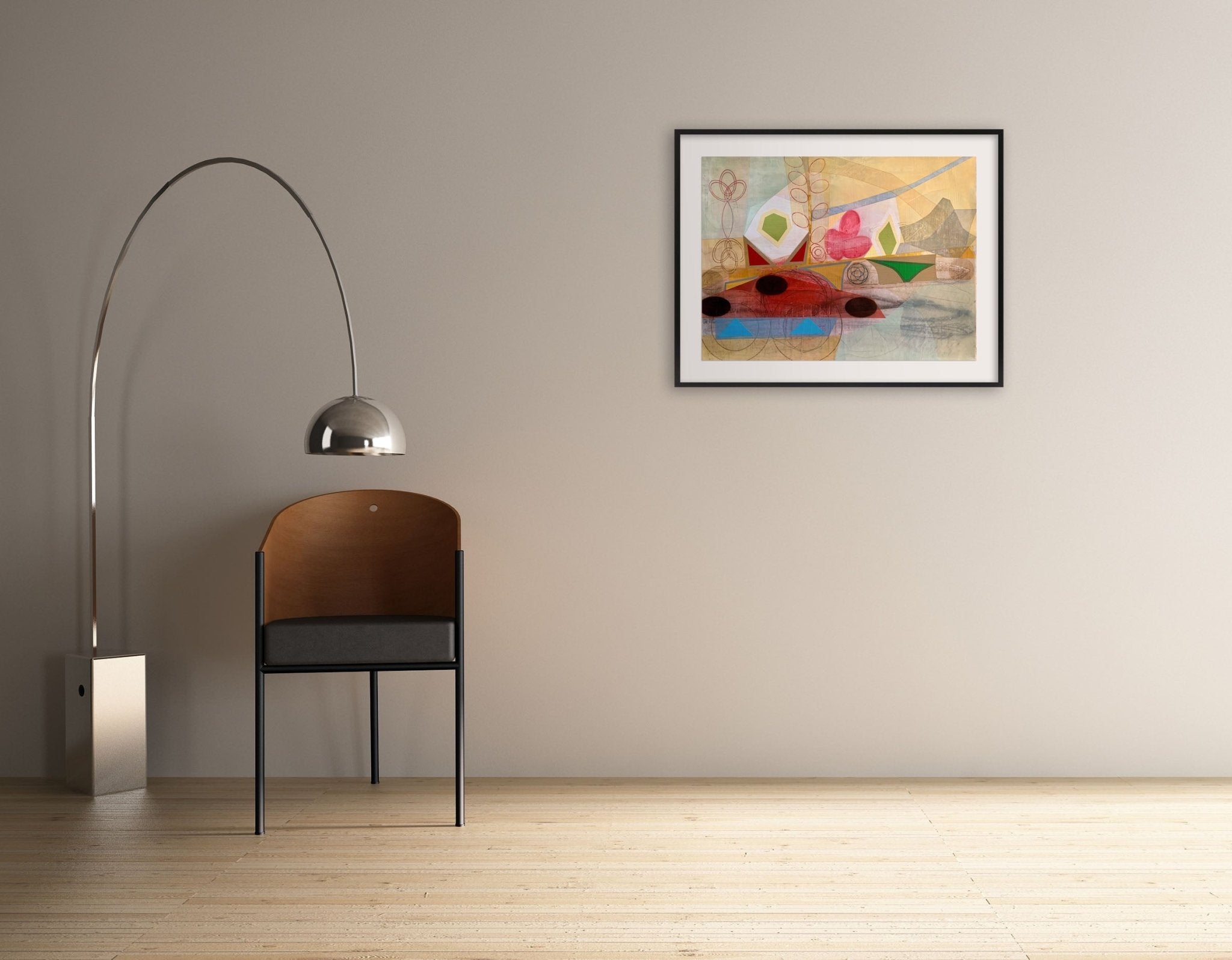 Newgrange landscape VIII - Michael Barringer - Abstract Painting - Ideelart