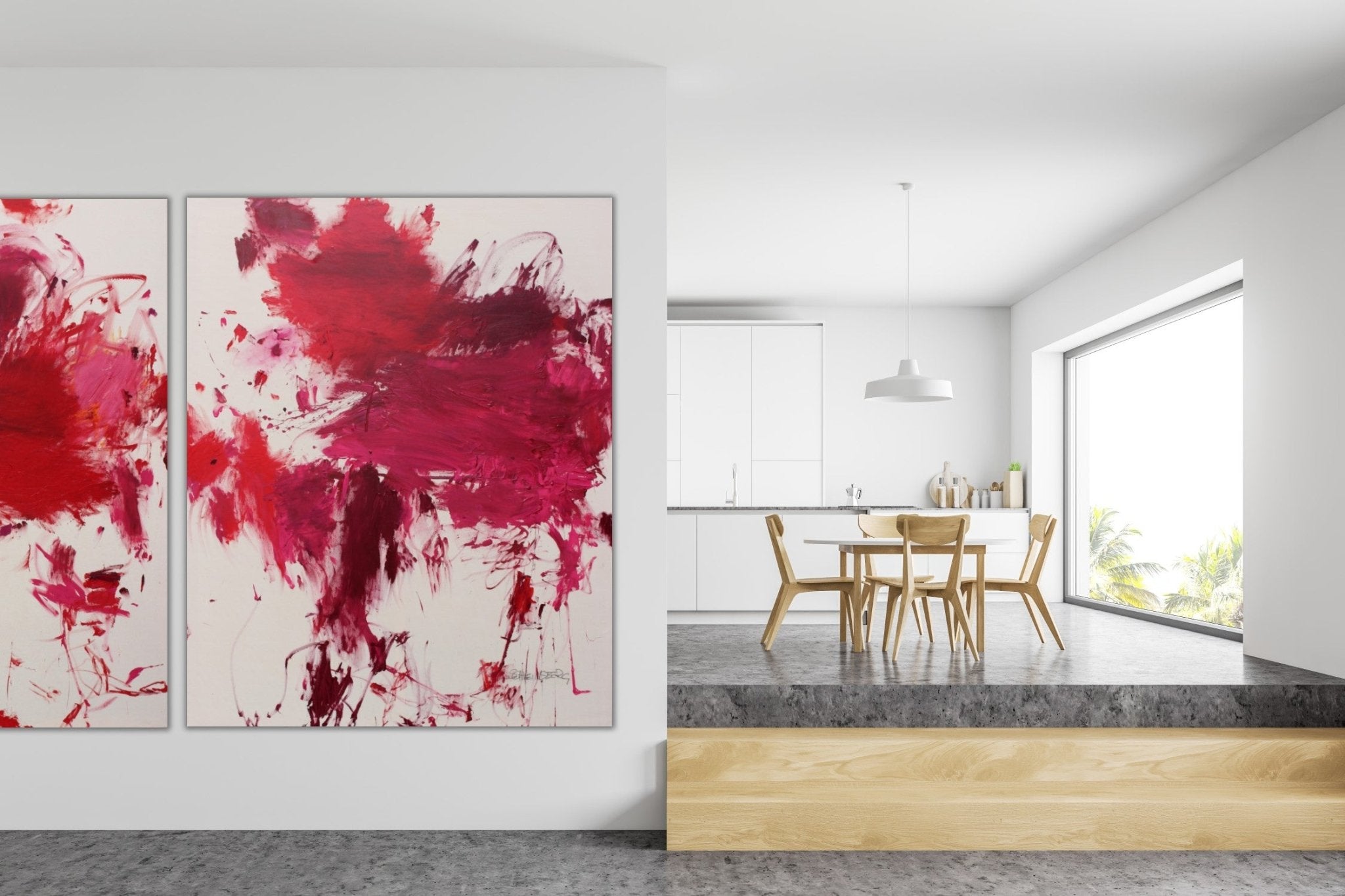 Getting high on red - Daniela Schweinsberg - Abstract Painting - Ideelart