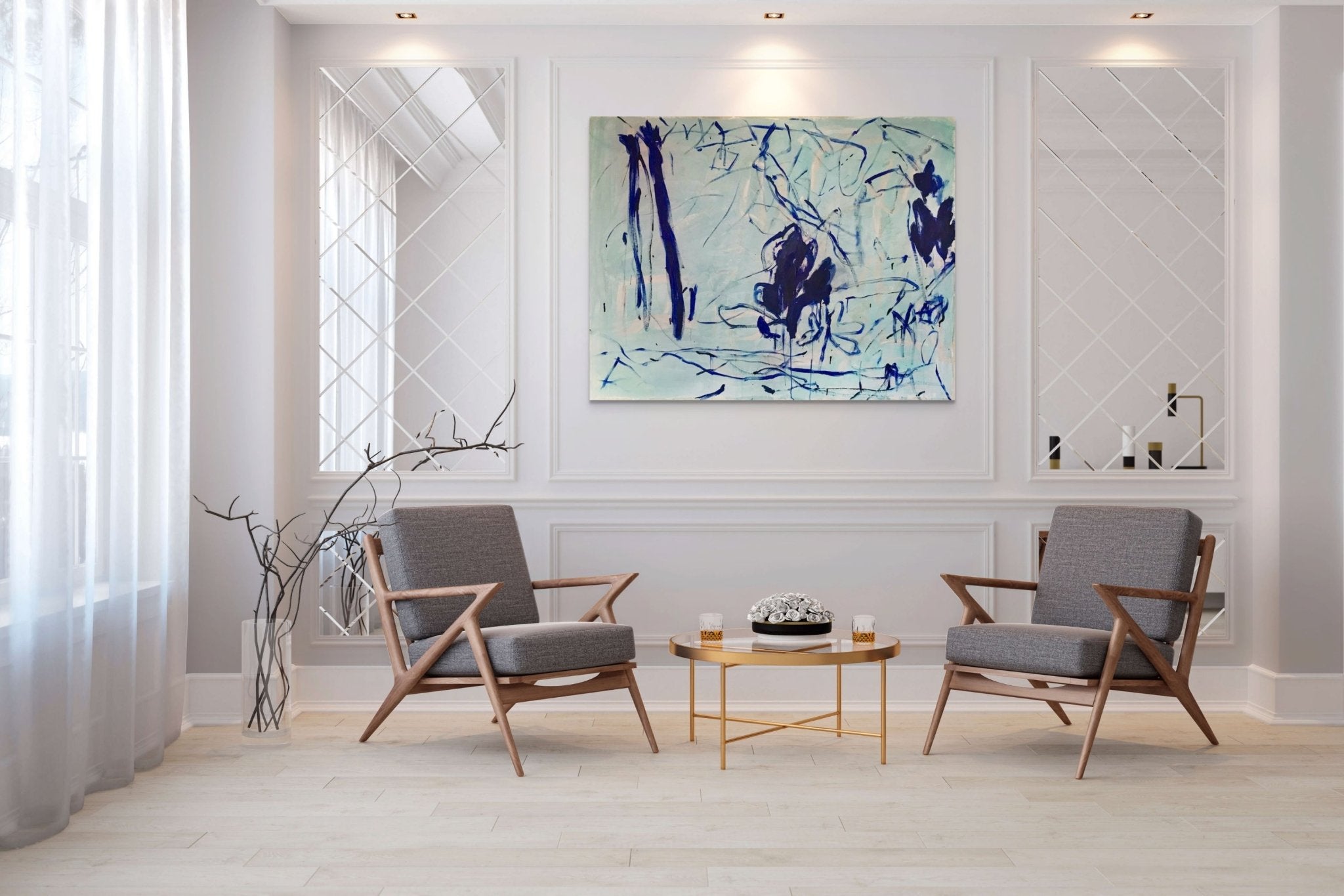 Letters I Wrote You From Needles - Macha Poynder - Abstract Painting - Ideelart