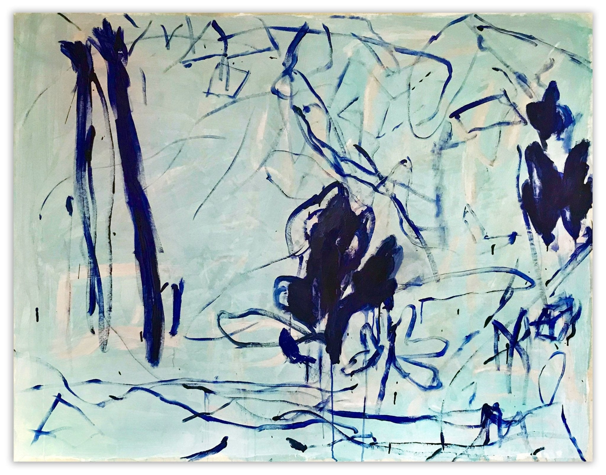 Letters I Wrote You From Needles - Macha Poynder - Abstract Painting - Ideelart