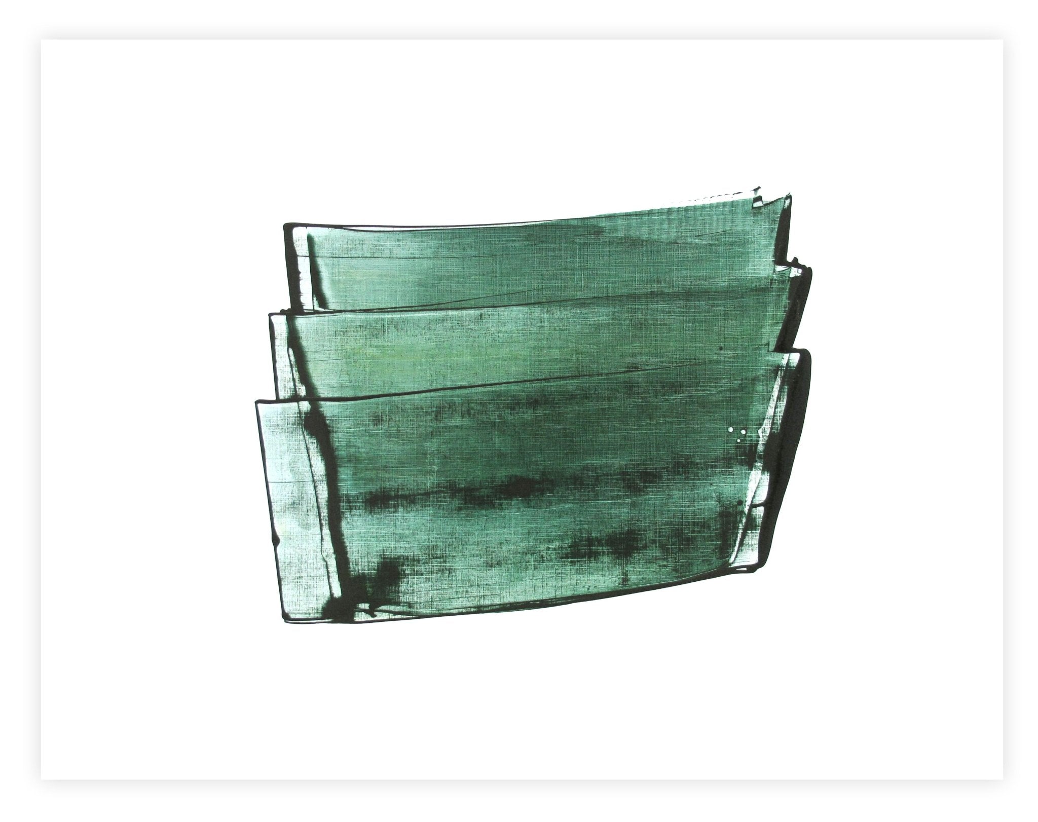 Land Green L 04 - Emma Godebska - Abstract Painting - Ideelart