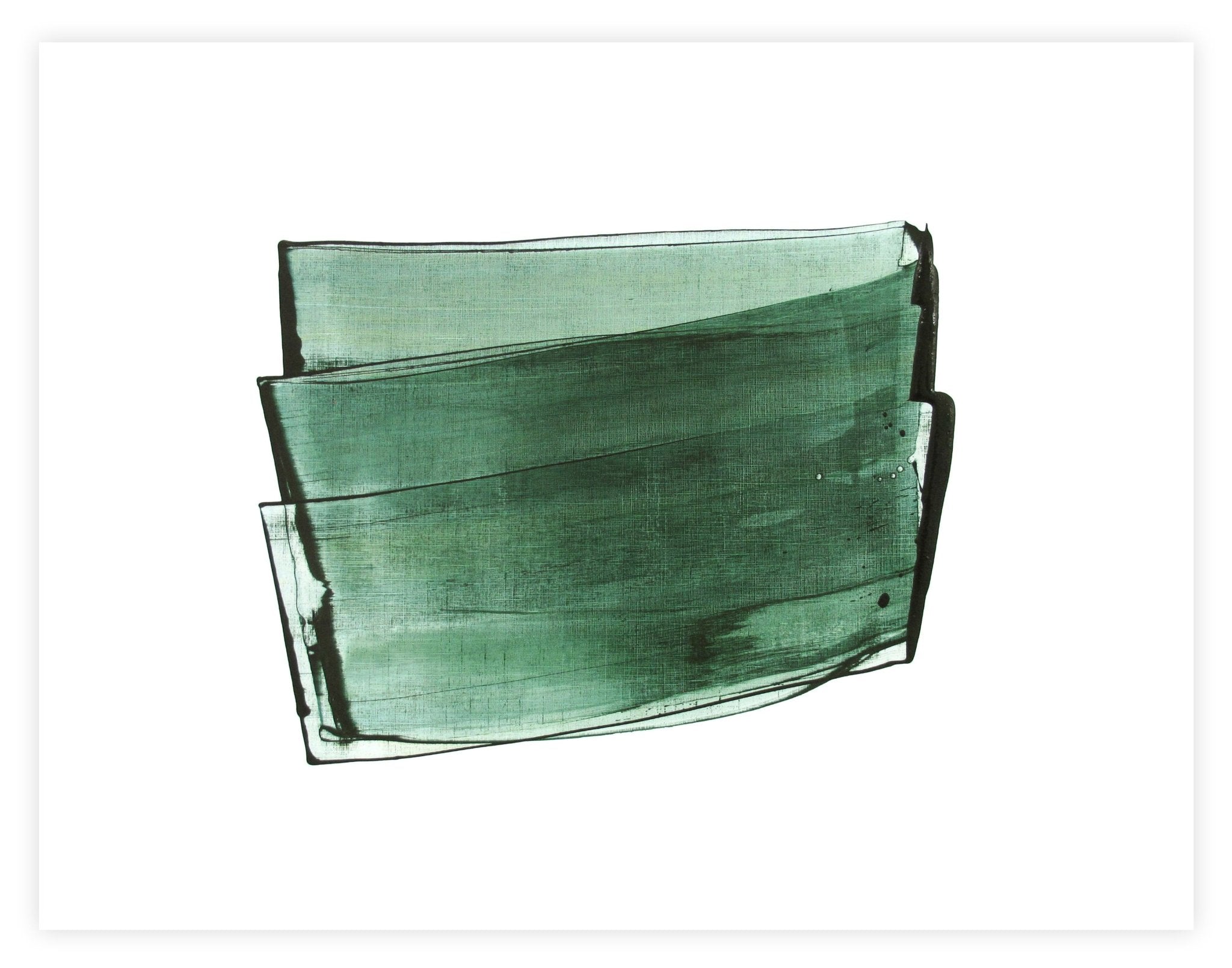 Land Green L 05 - Emma Godebska - Abstract Painting - Ideelart