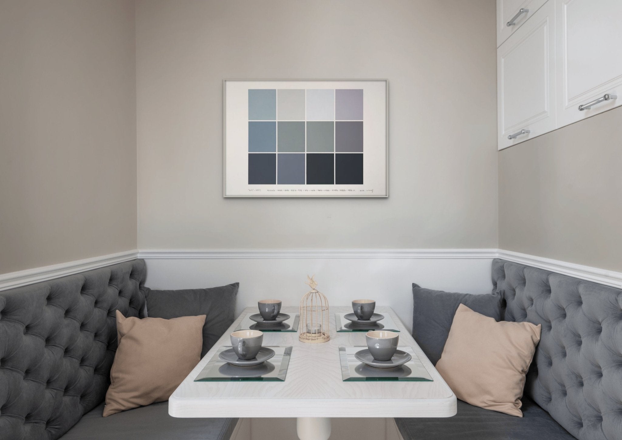 Drawing For Color As Adjective - noun 6 (Grey) - Kyong Lee - Abstract Painting - Ideelart