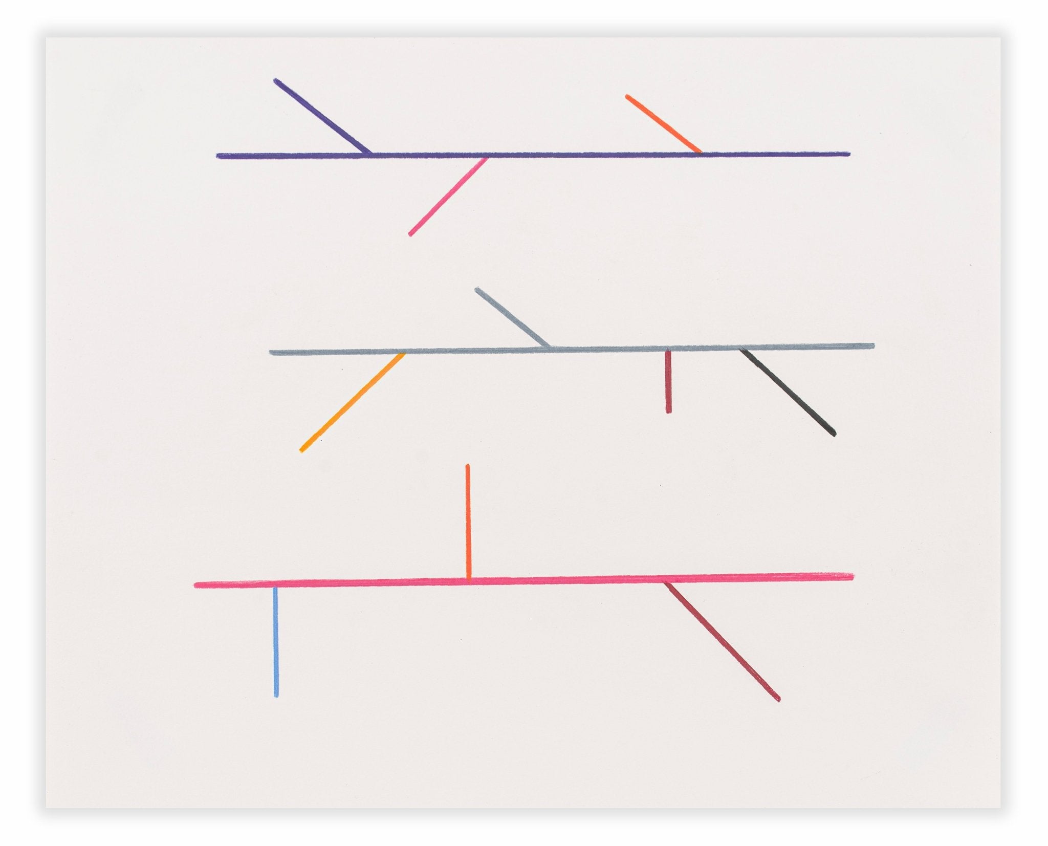 Diagram Drawing 6 - Tom McGlynn - Abstract Painting - Ideelart