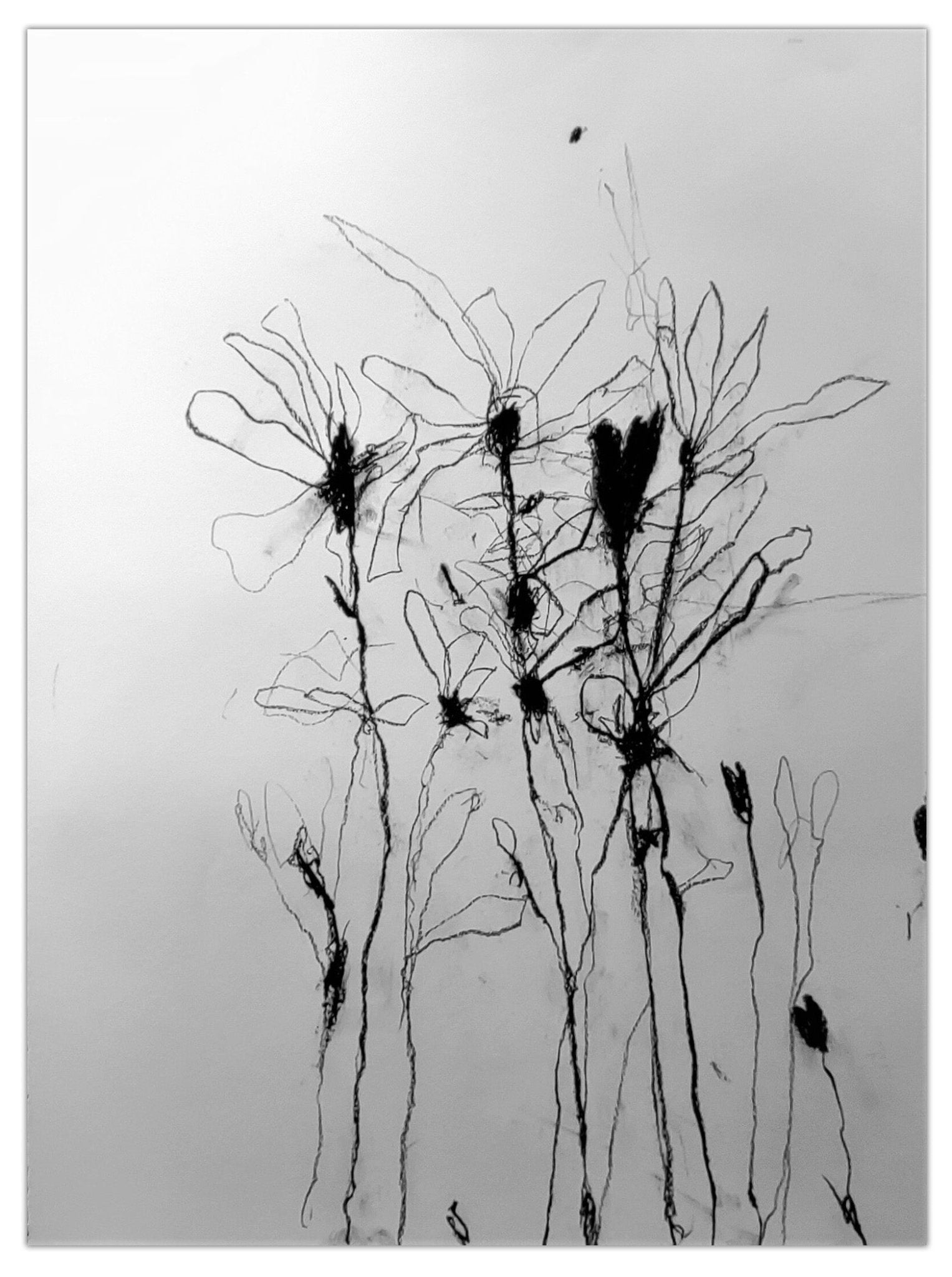 In the weeds ink bloom 1 - Robert Baribeau - Abstract Painting - Ideelart