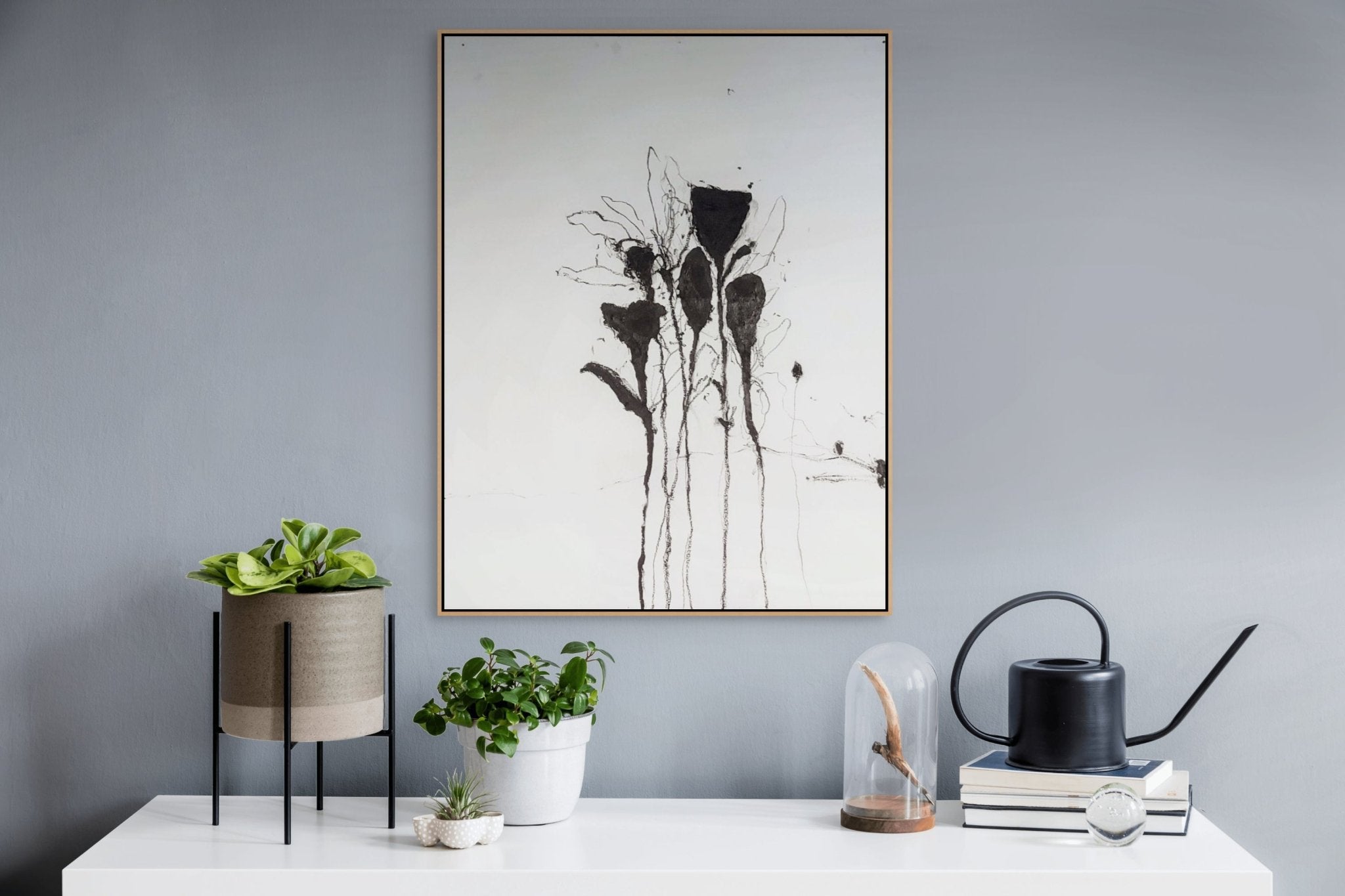 In the weeds ink bloom 5 - Robert Baribeau - Abstract Painting - Ideelart