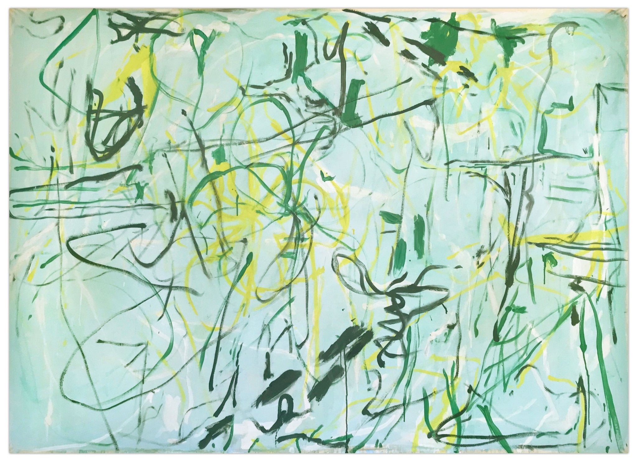 Impossible to Keep a Straight Line - Macha Poynder - Abstract Painting - Ideelart