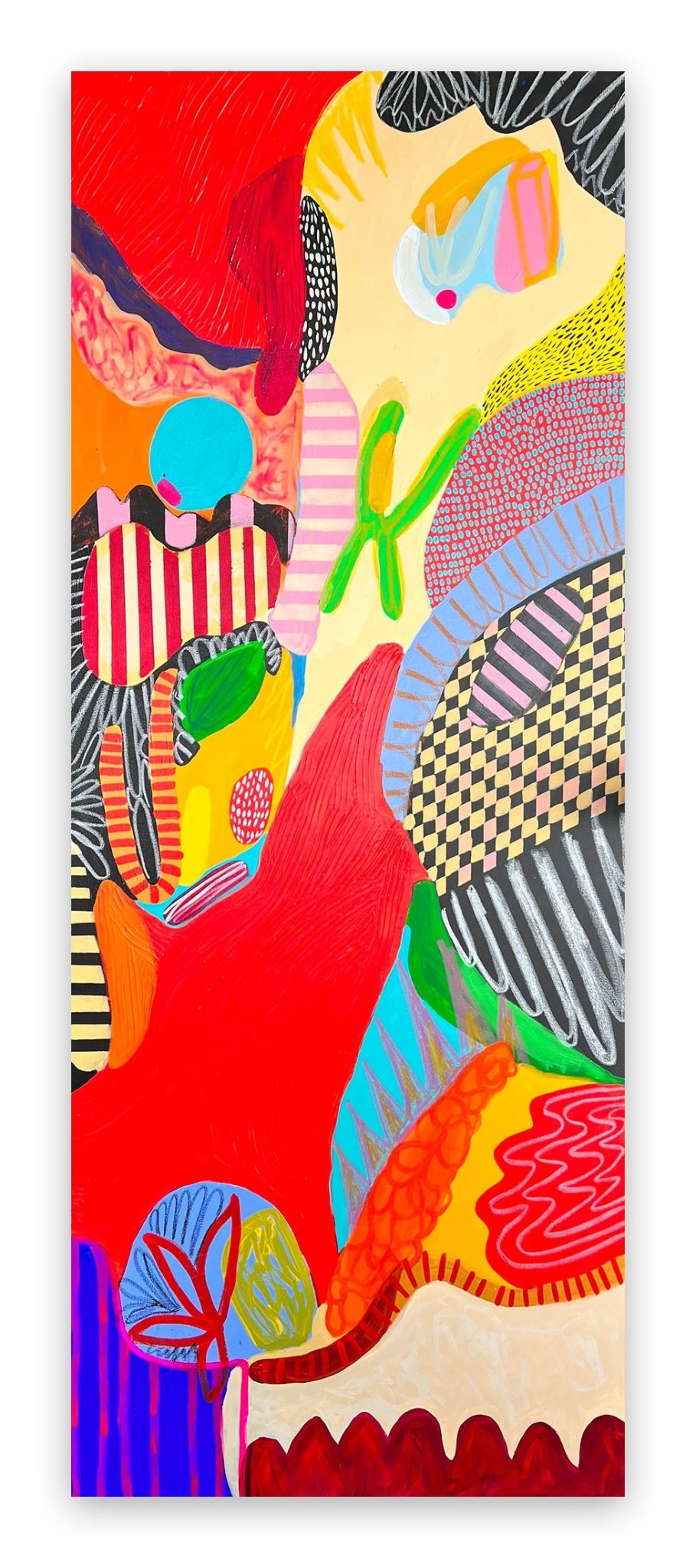 Through my window I - Daniela Marin - Abstract Painting - Ideelart