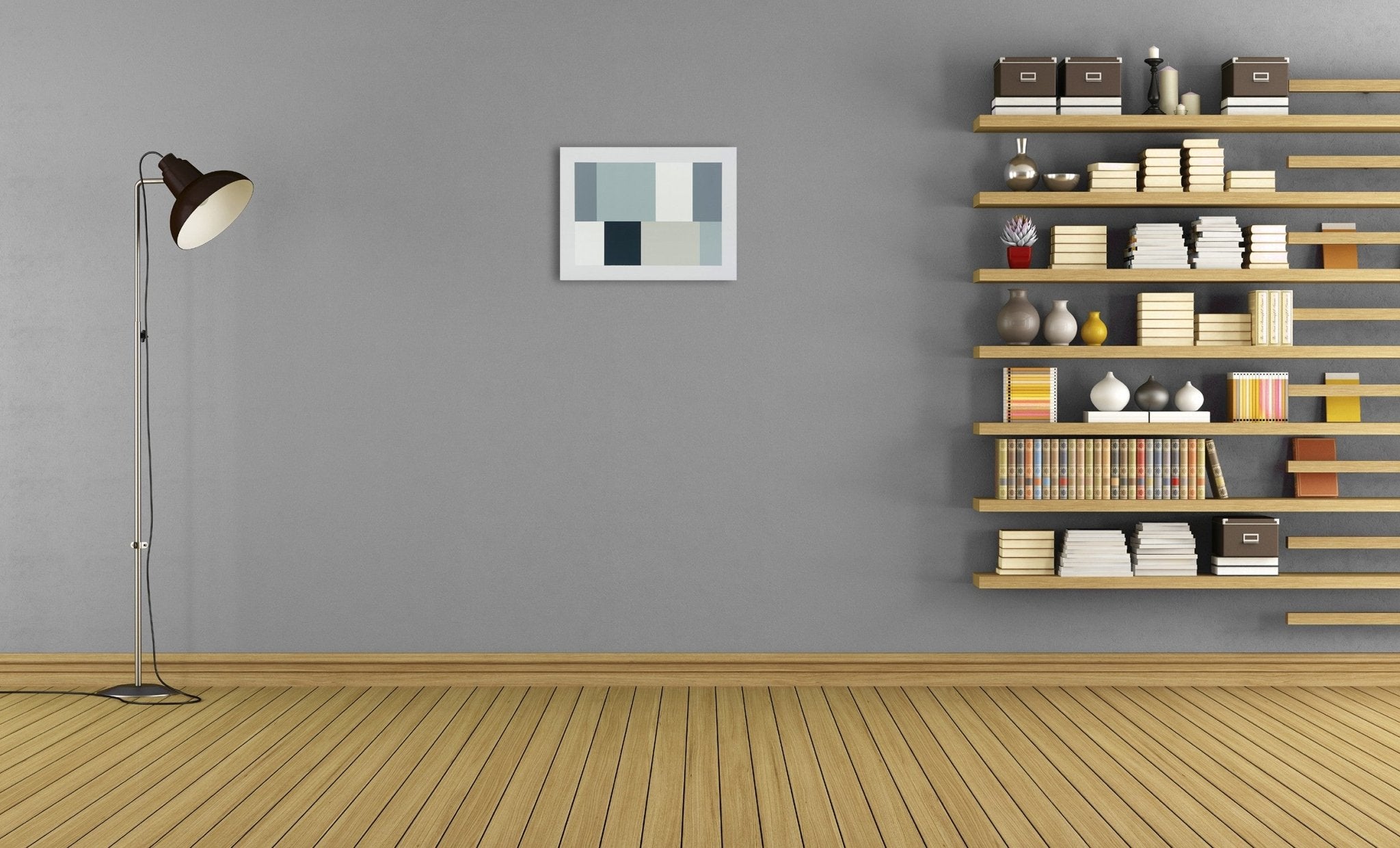 Grey Test Pattern 1 - Tom McGlynn - Abstract Painting - Ideelart